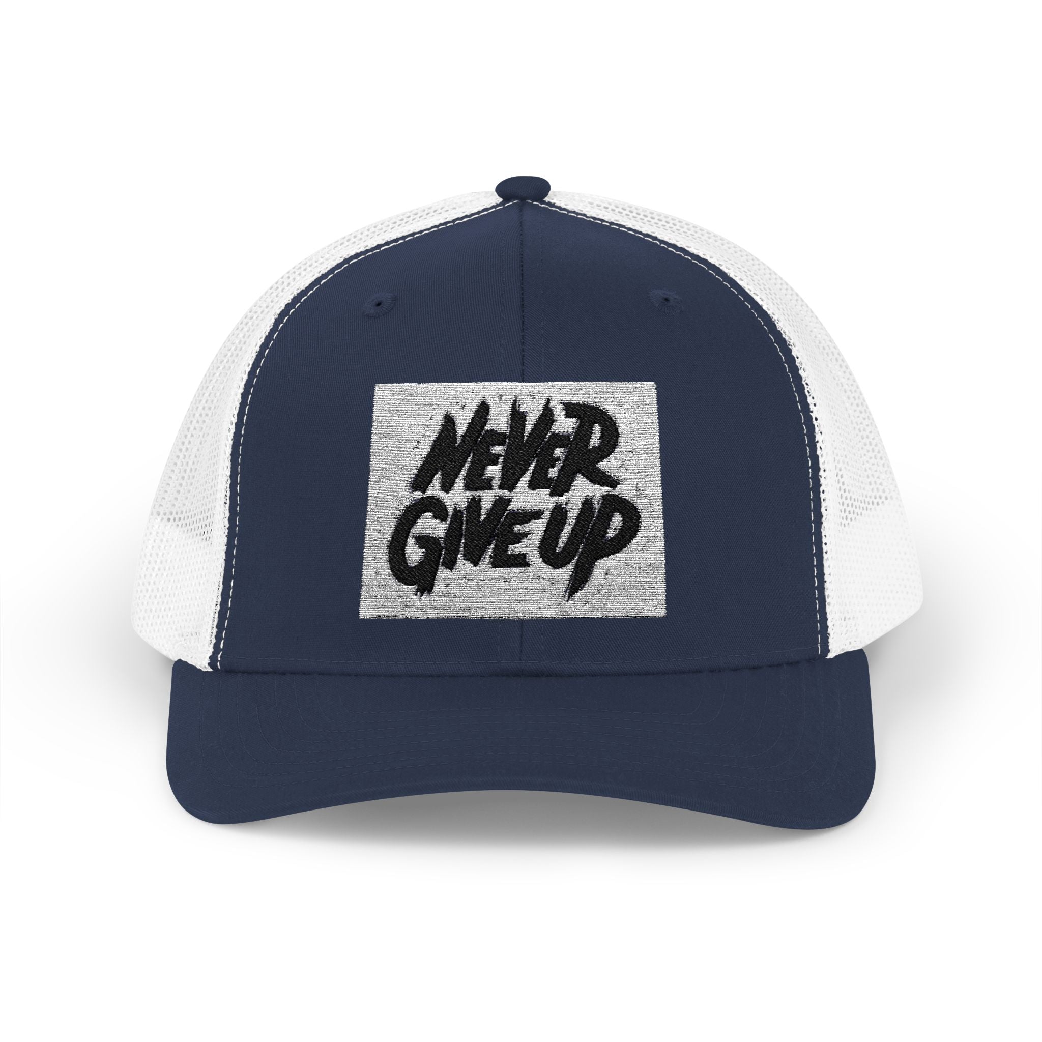 Never Give Up Snapback Trucker Cap - Motivational Hat for Everyday Inspiration