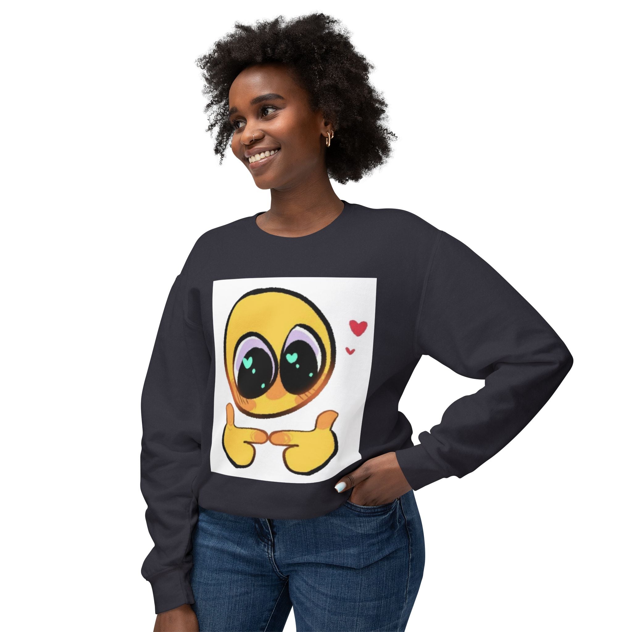 Cute Emoji Unisex Crewneck Sweatshirt - Perfect for Casual Wear and Gifts