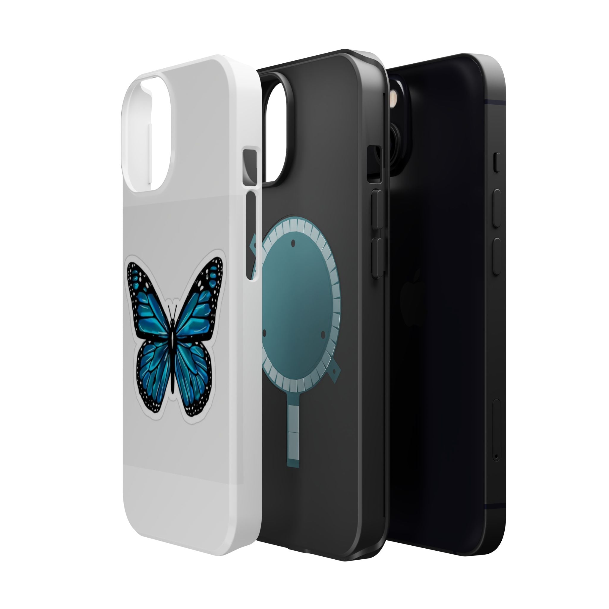 Blue Butterfly Magnetic Tough Case - Stylish Protection for Phone Lovers