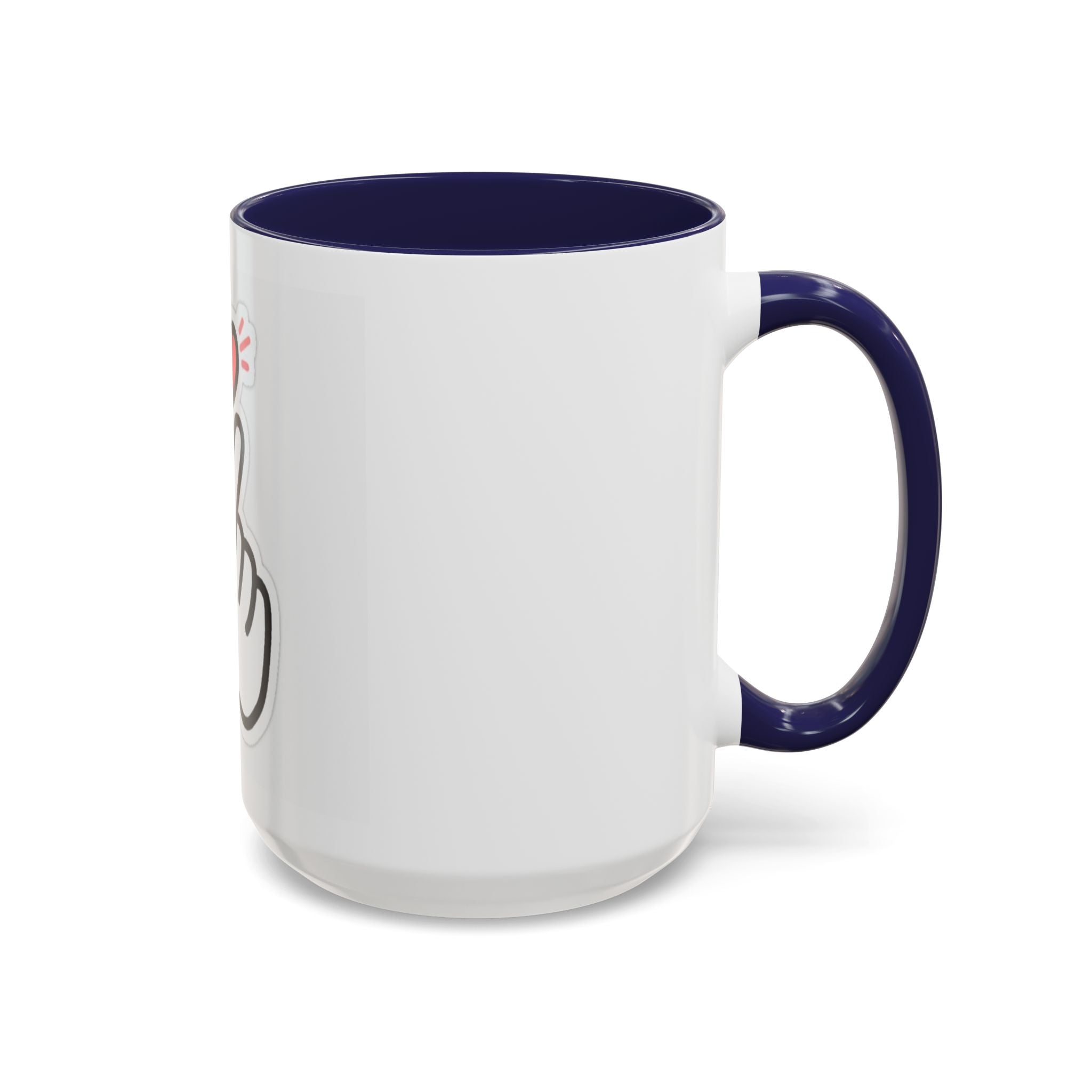 Love Gesture Accent Coffee Mug - Cute 11oz & 15oz Coffee Cup for Gifts