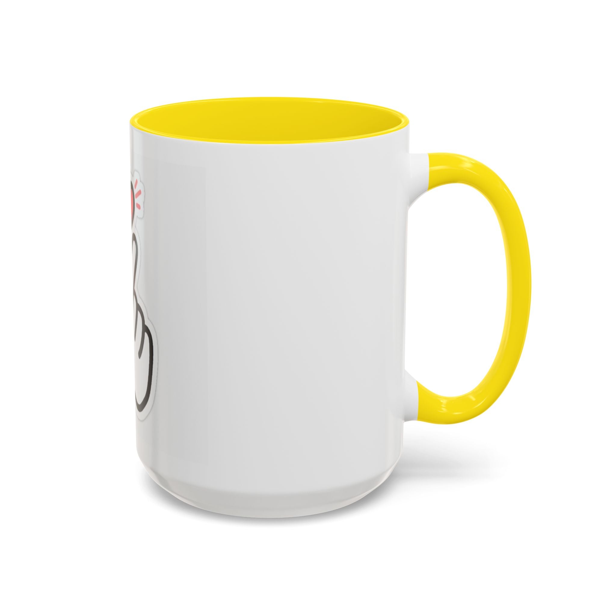 Love Gesture Accent Coffee Mug - Cute 11oz & 15oz Coffee Cup for Gifts