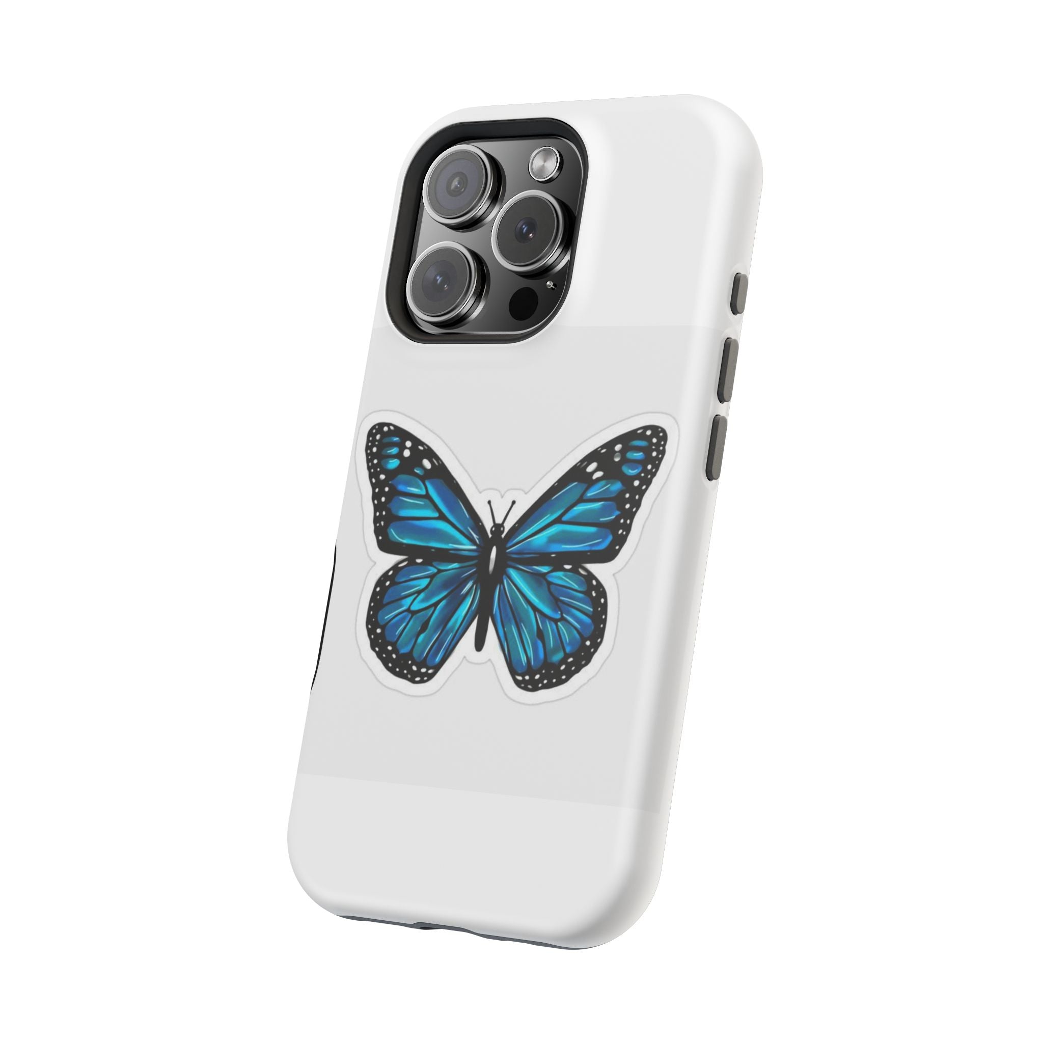 Blue Butterfly Magnetic Tough Case - Stylish Protection for Phone Lovers