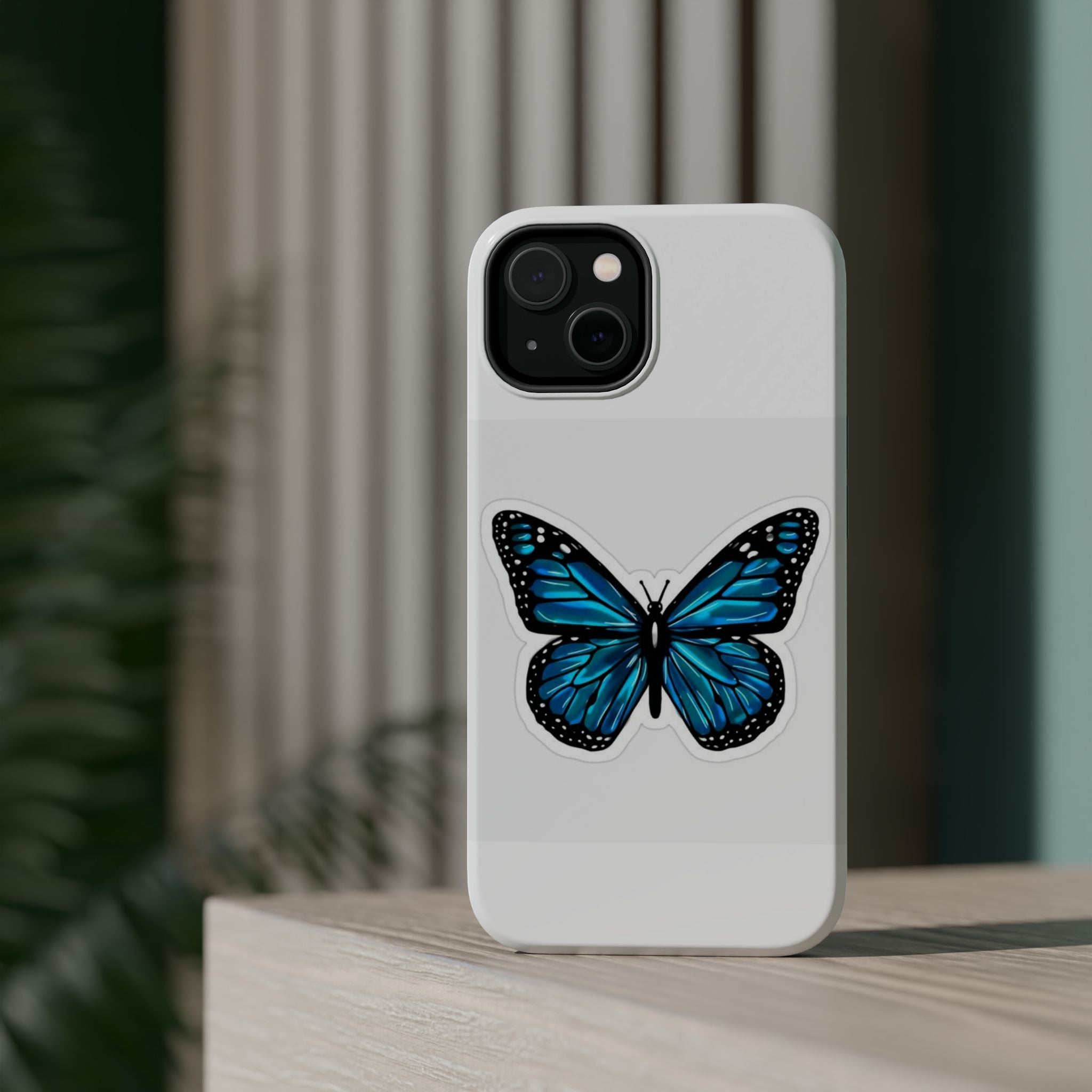 Blue Butterfly Magnetic Tough Case - Stylish Protection for Phone Lovers
