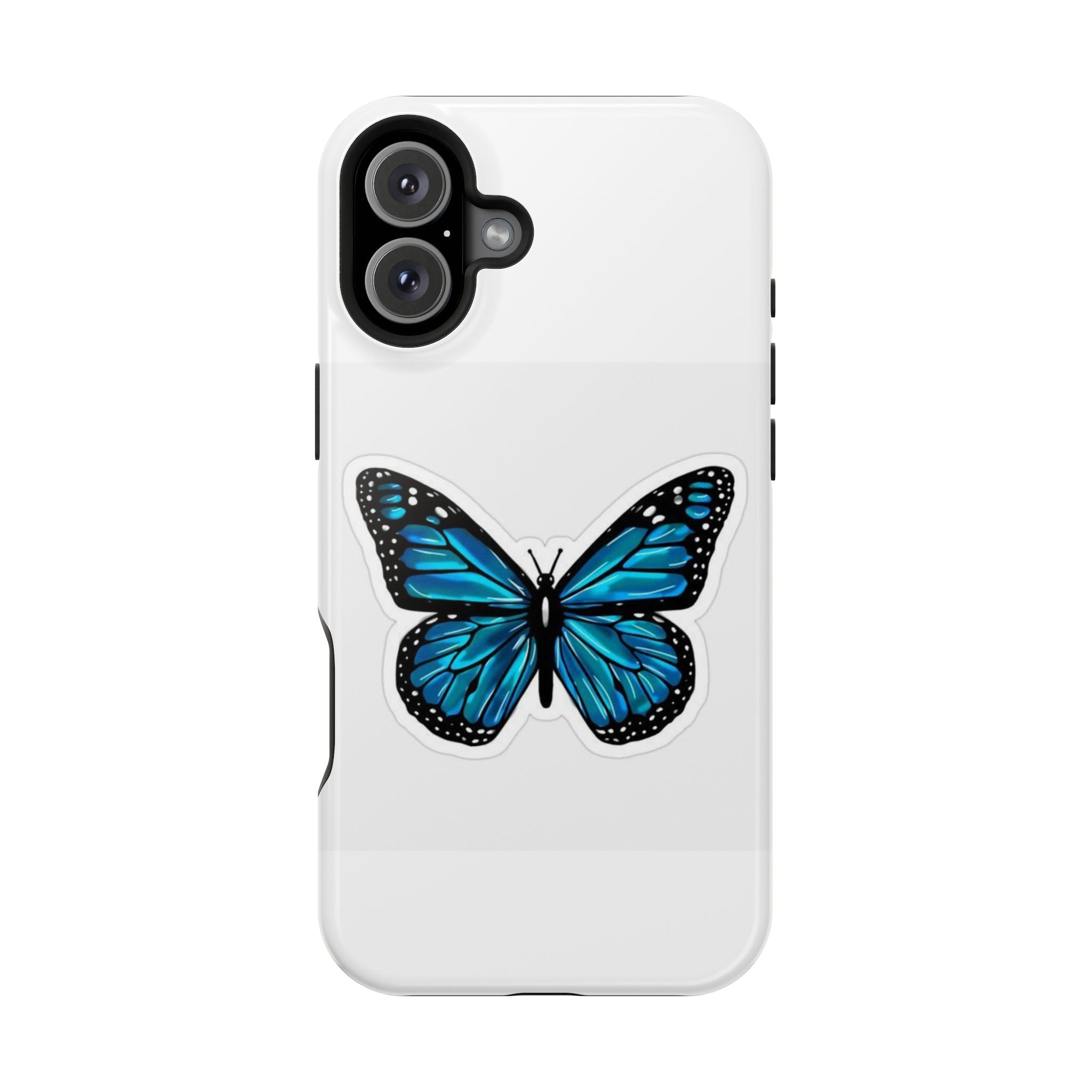 Blue Butterfly Magnetic Tough Case - Stylish Protection for Phone Lovers
