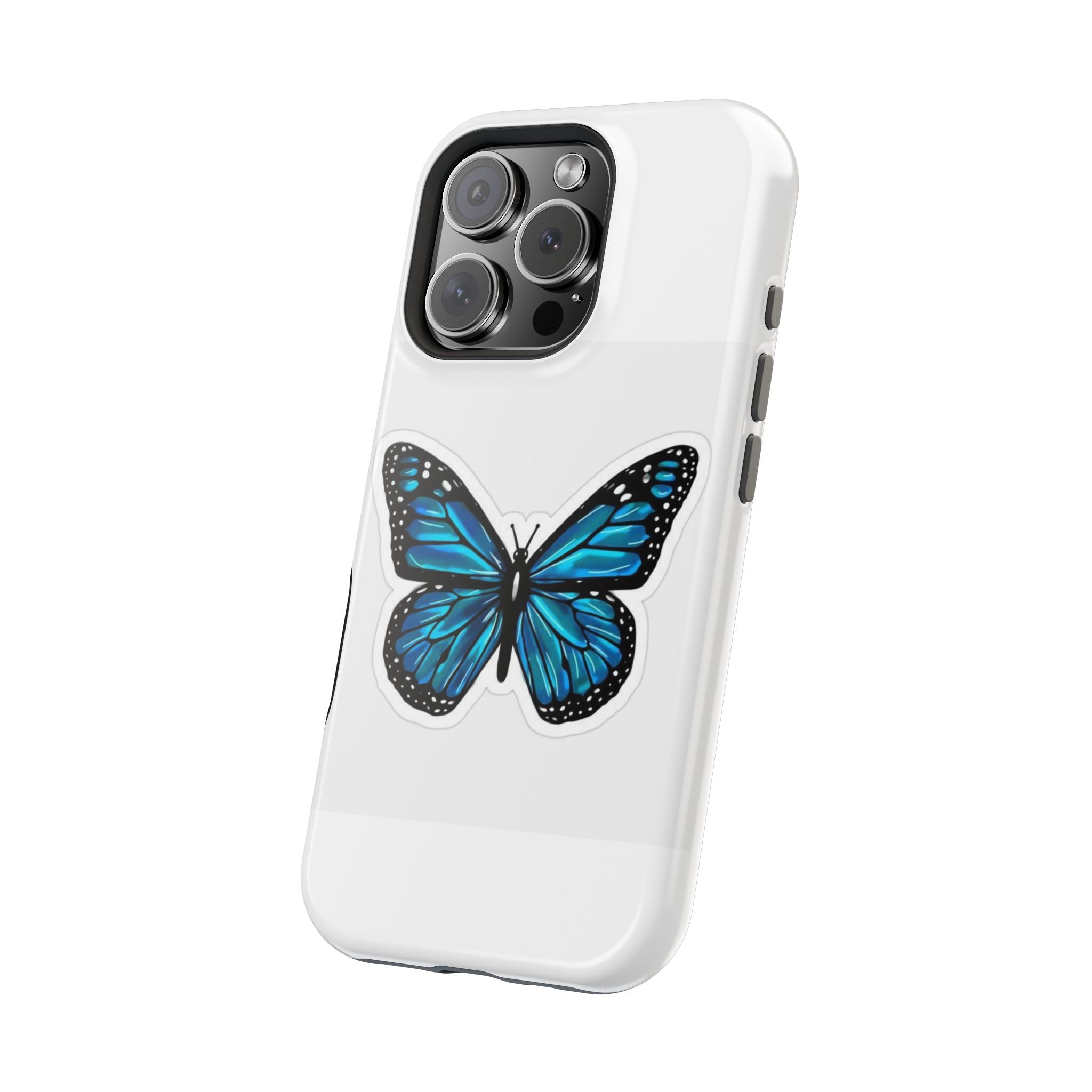 Blue Butterfly Magnetic Tough Case - Stylish Protection for Phone Lovers