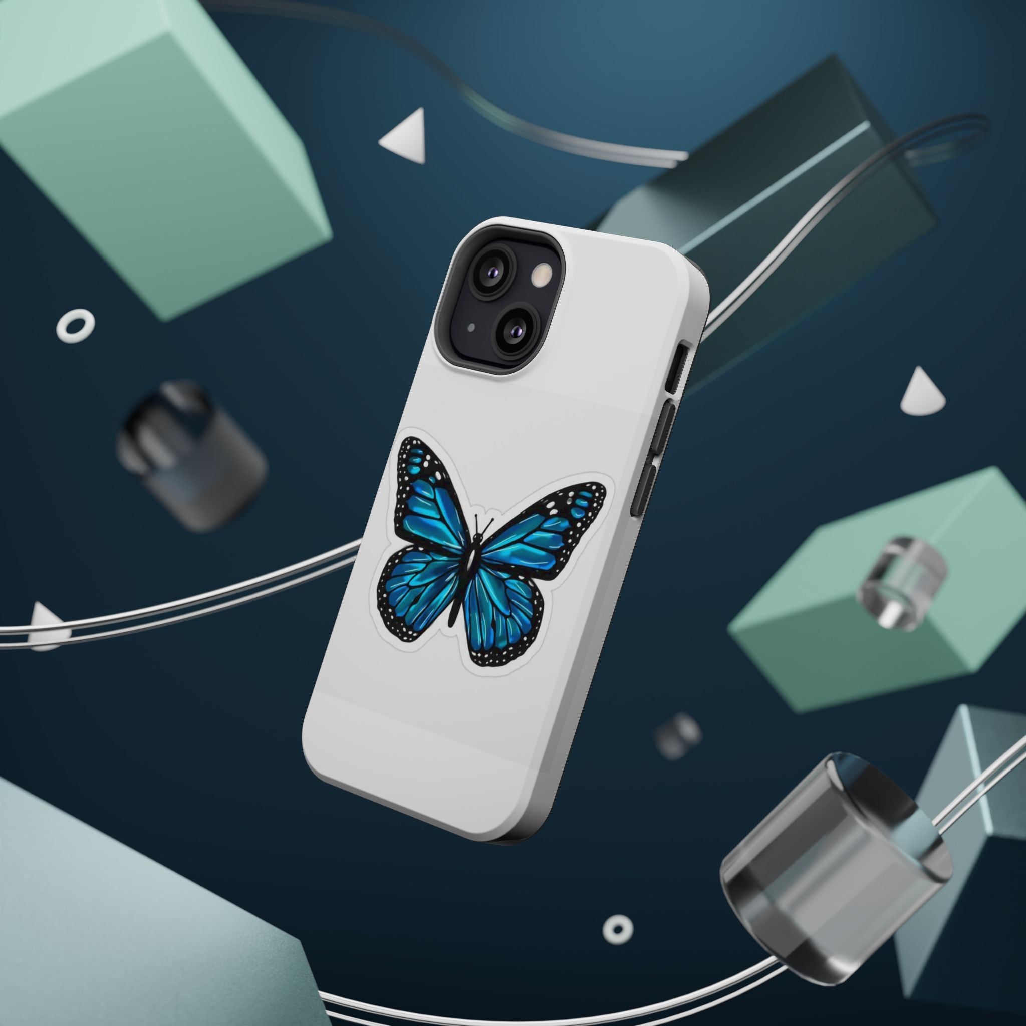 Blue Butterfly Magnetic Tough Case - Stylish Protection for Phone Lovers