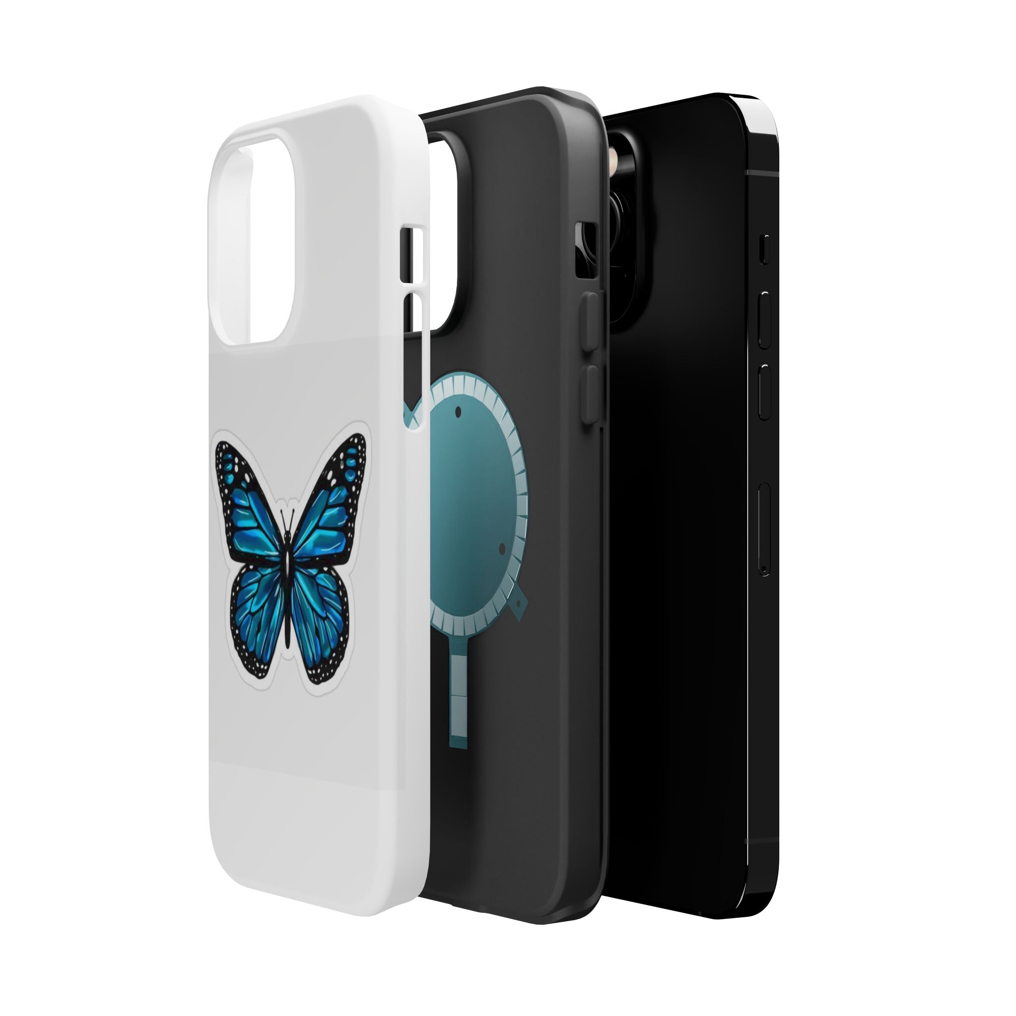 Blue Butterfly Magnetic Tough Case - Stylish Protection for Phone Lovers