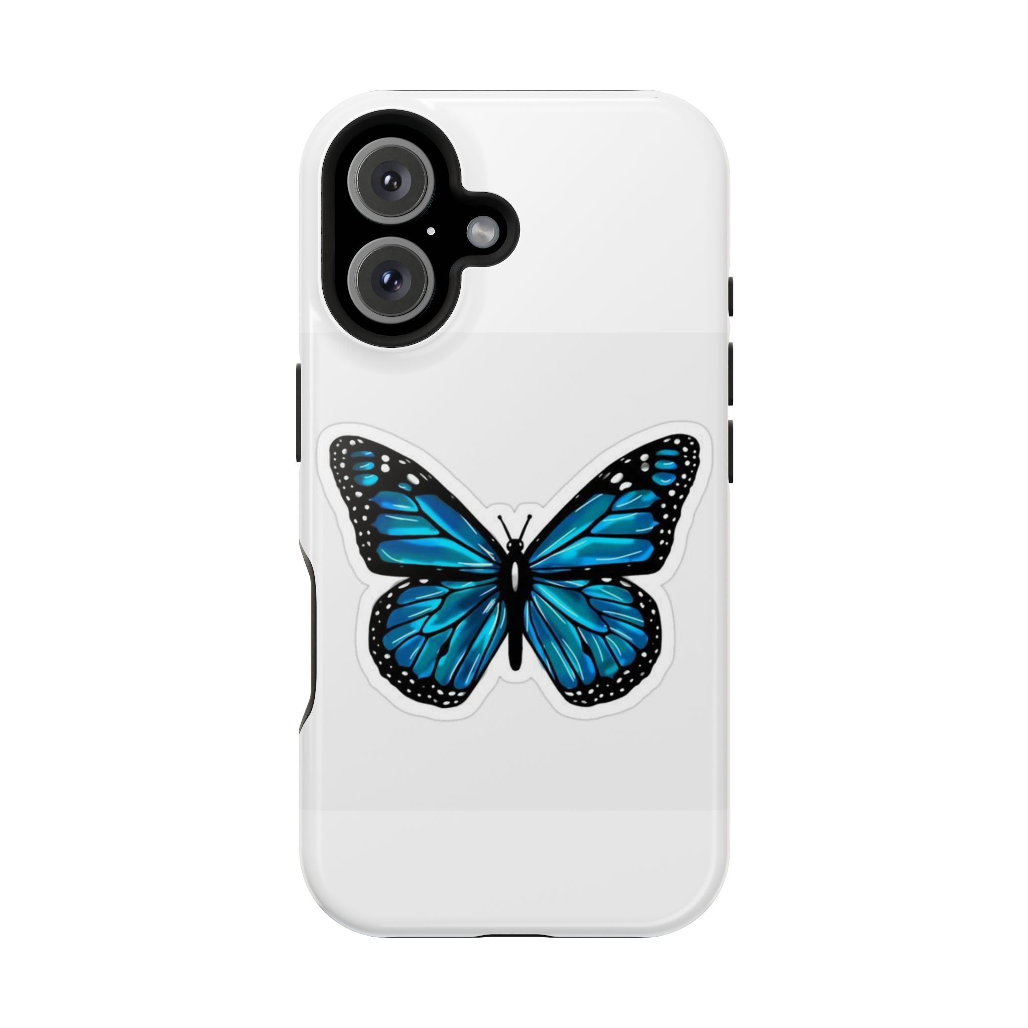 Blue Butterfly Magnetic Tough Case - Stylish Protection for Phone Lovers