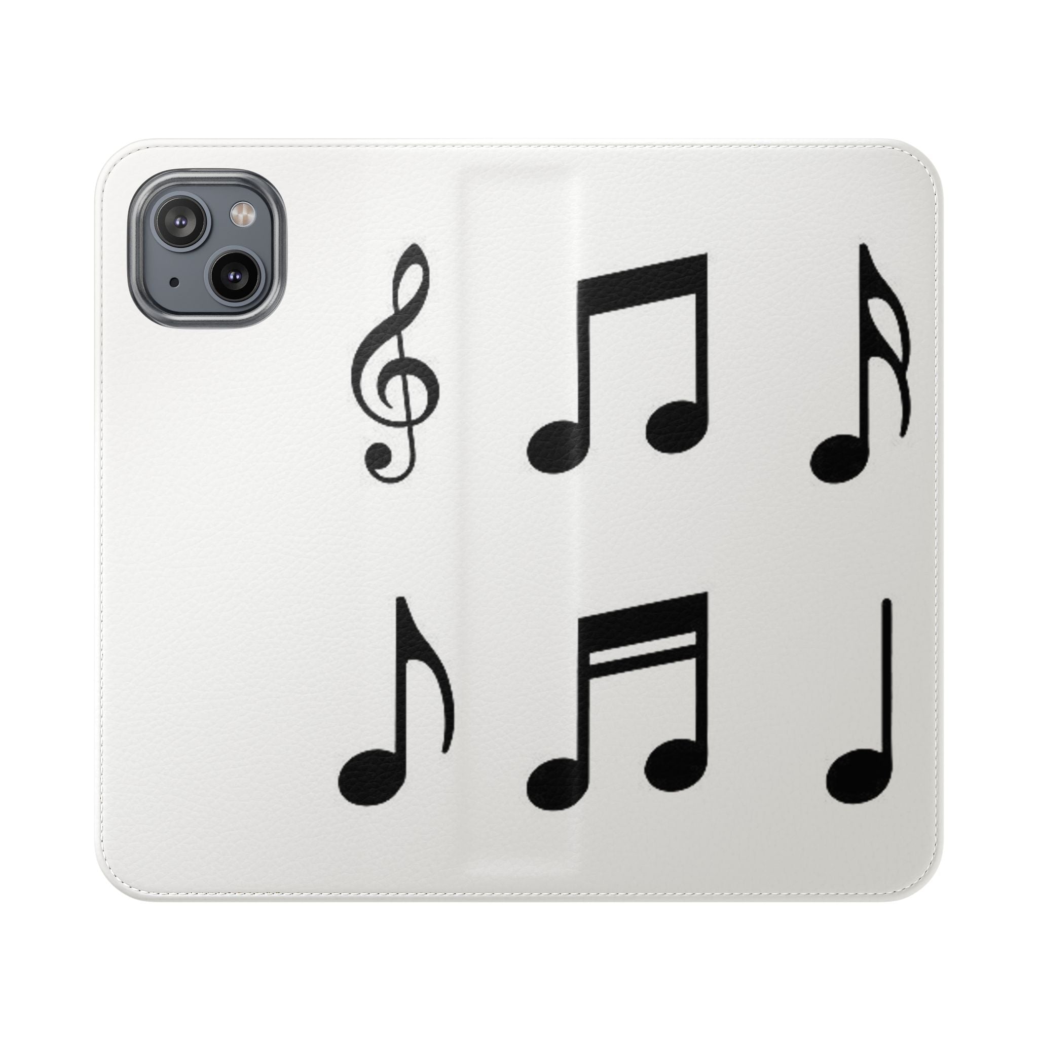 Musical Notes Flip Case - Stylish Phone Cover for Music Lovers