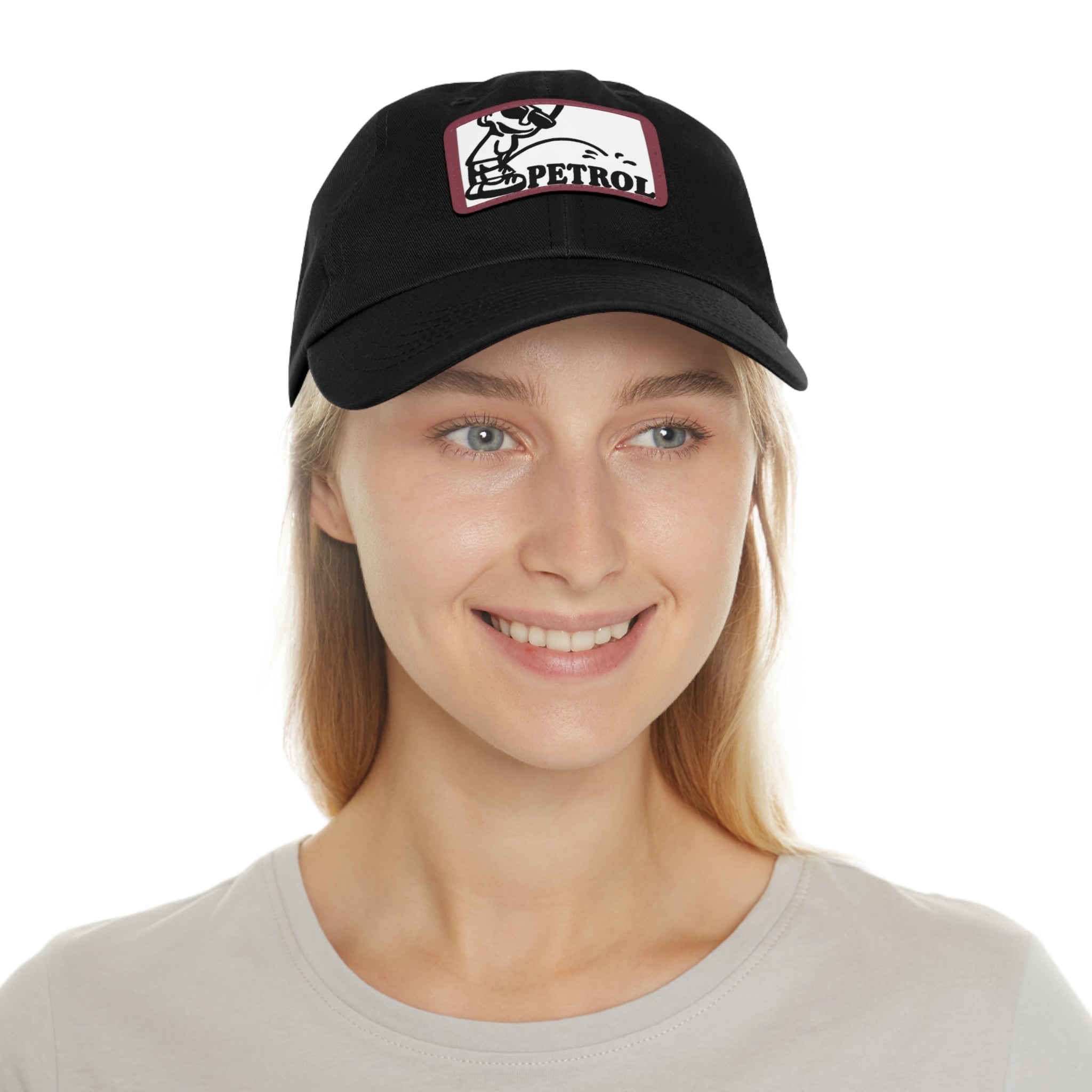 Fun Petrol Dad Hat with Leather Patch - Casual Style for Car Lovers
