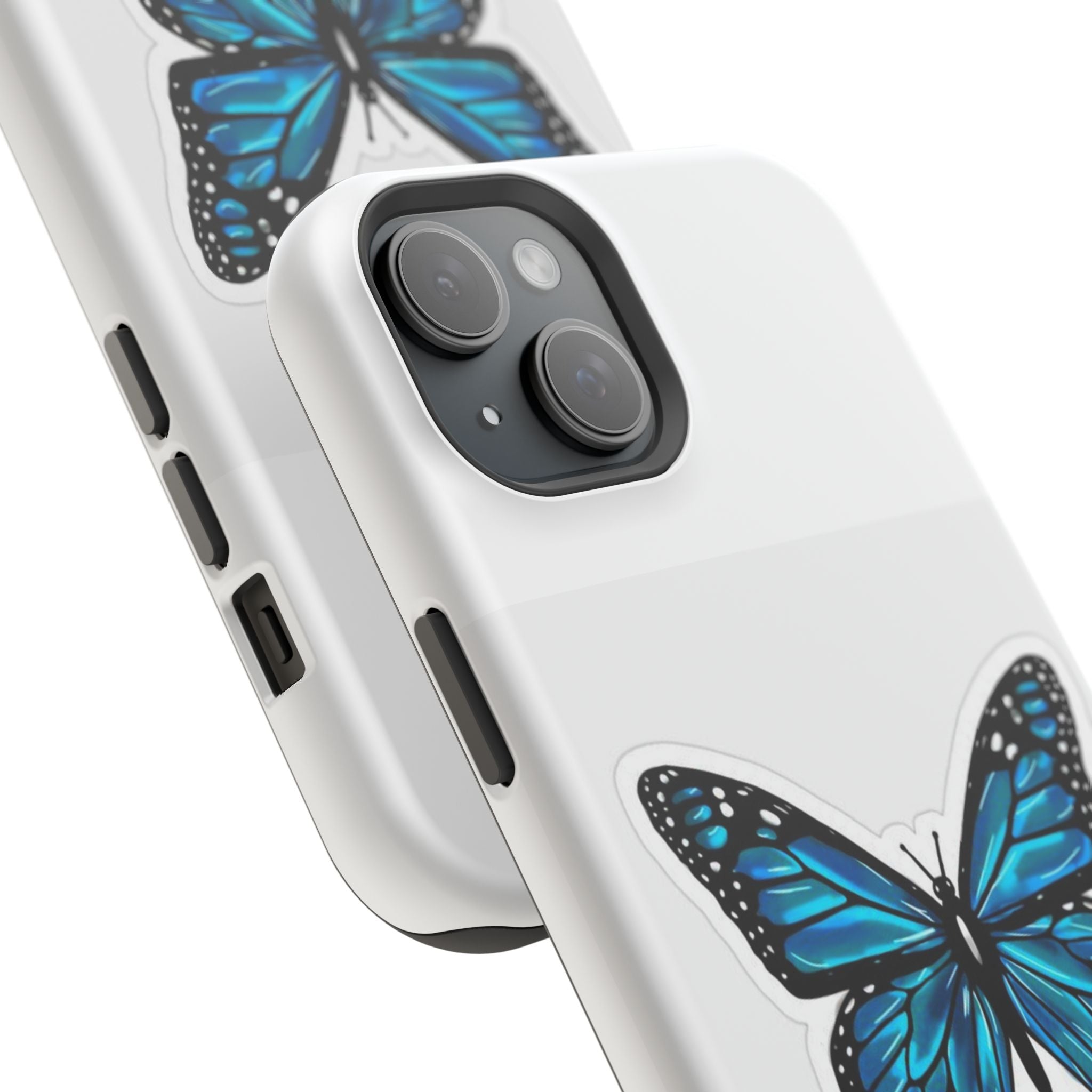 Blue Butterfly Magnetic Tough Case - Stylish Protection for Phone Lovers