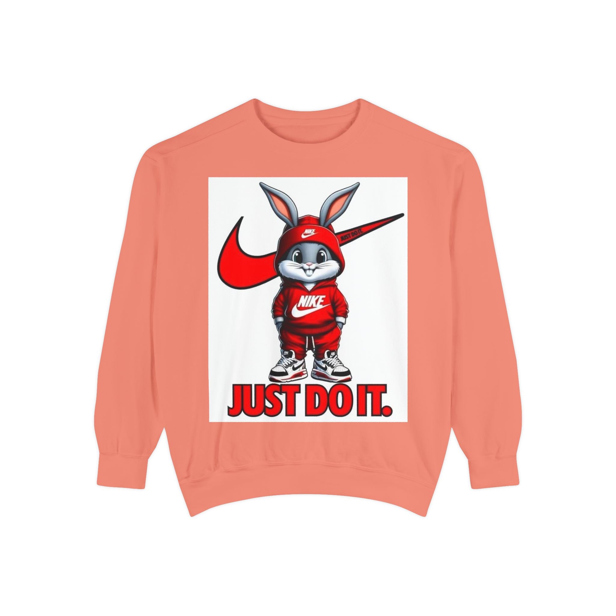Trendy Cartoon Bunny Sweatshirt - Just Do It!