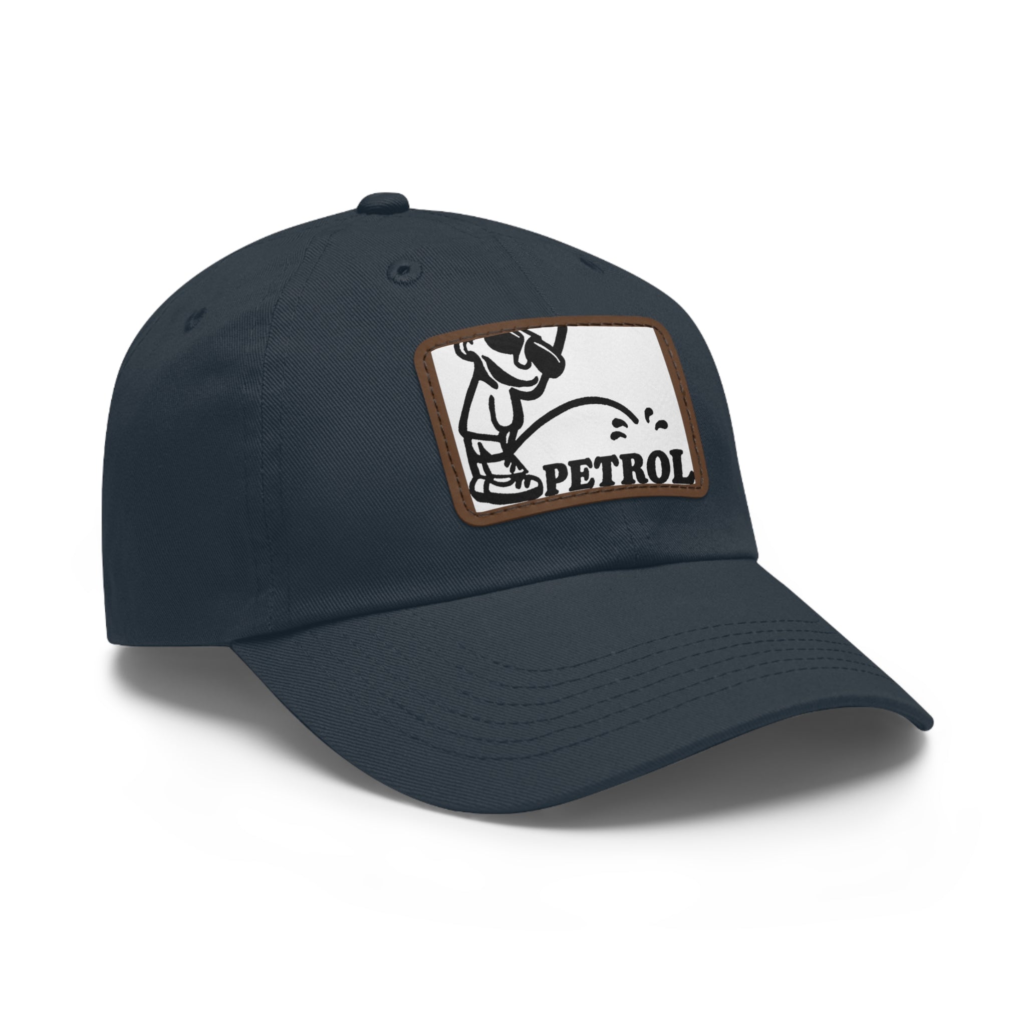 Fun Petrol Dad Hat with Leather Patch - Casual Style for Car Lovers