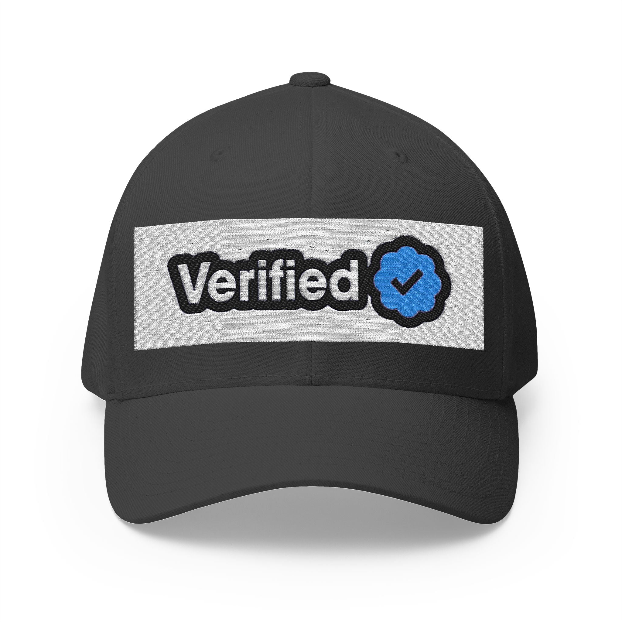 Verified Embroidered Cap - Stylish Closed-Back Hat for Casual Wear