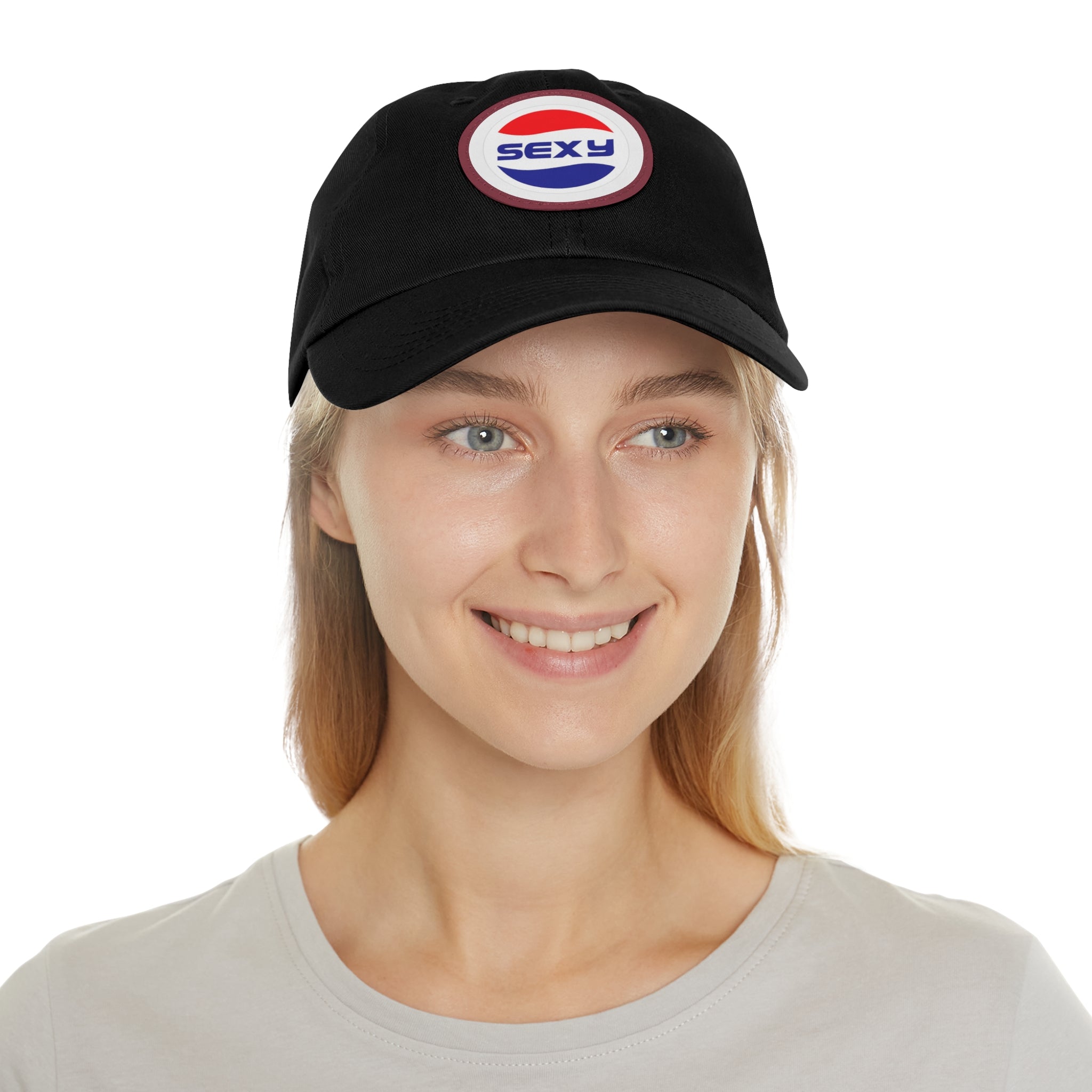 Trendy Dad Hat with 'Sexy' Leather Patch - Cool Casual Cap for Everyday Style