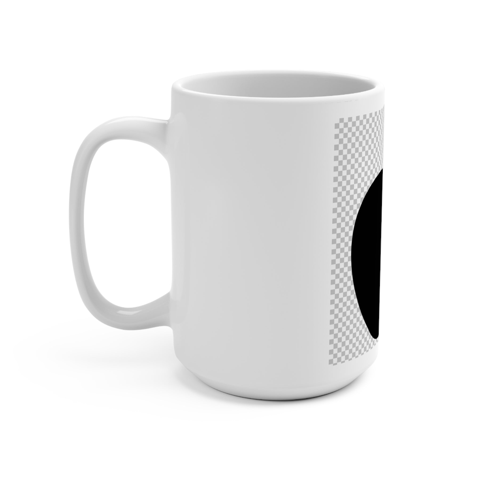 Sleek Black Apple Logo Coffee Mug 15oz - Perfect for Tech Lovers