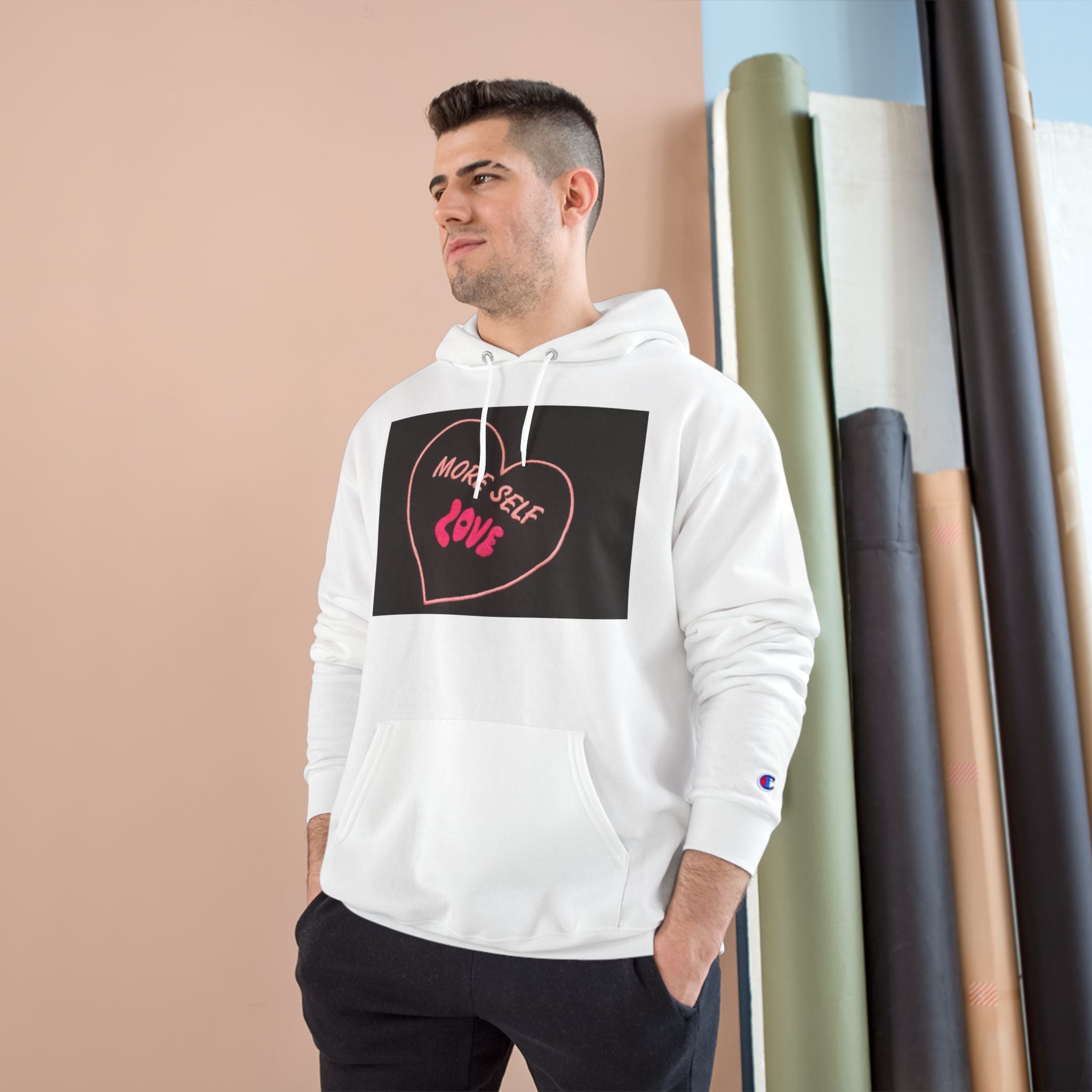 Self Love Champion Hoodie - White Casual Sweatshirt