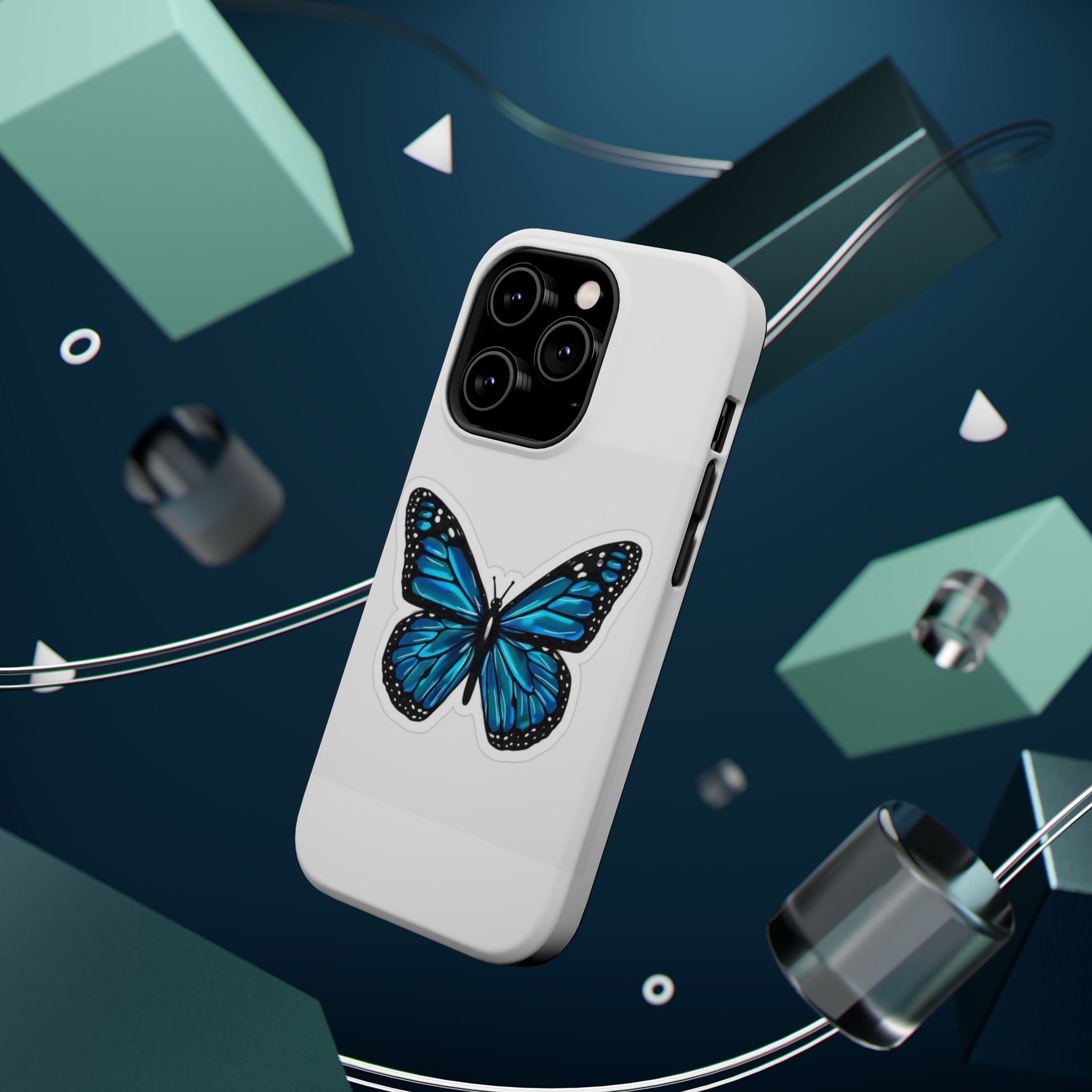 Blue Butterfly Magnetic Tough Case - Stylish Protection for Phone Lovers