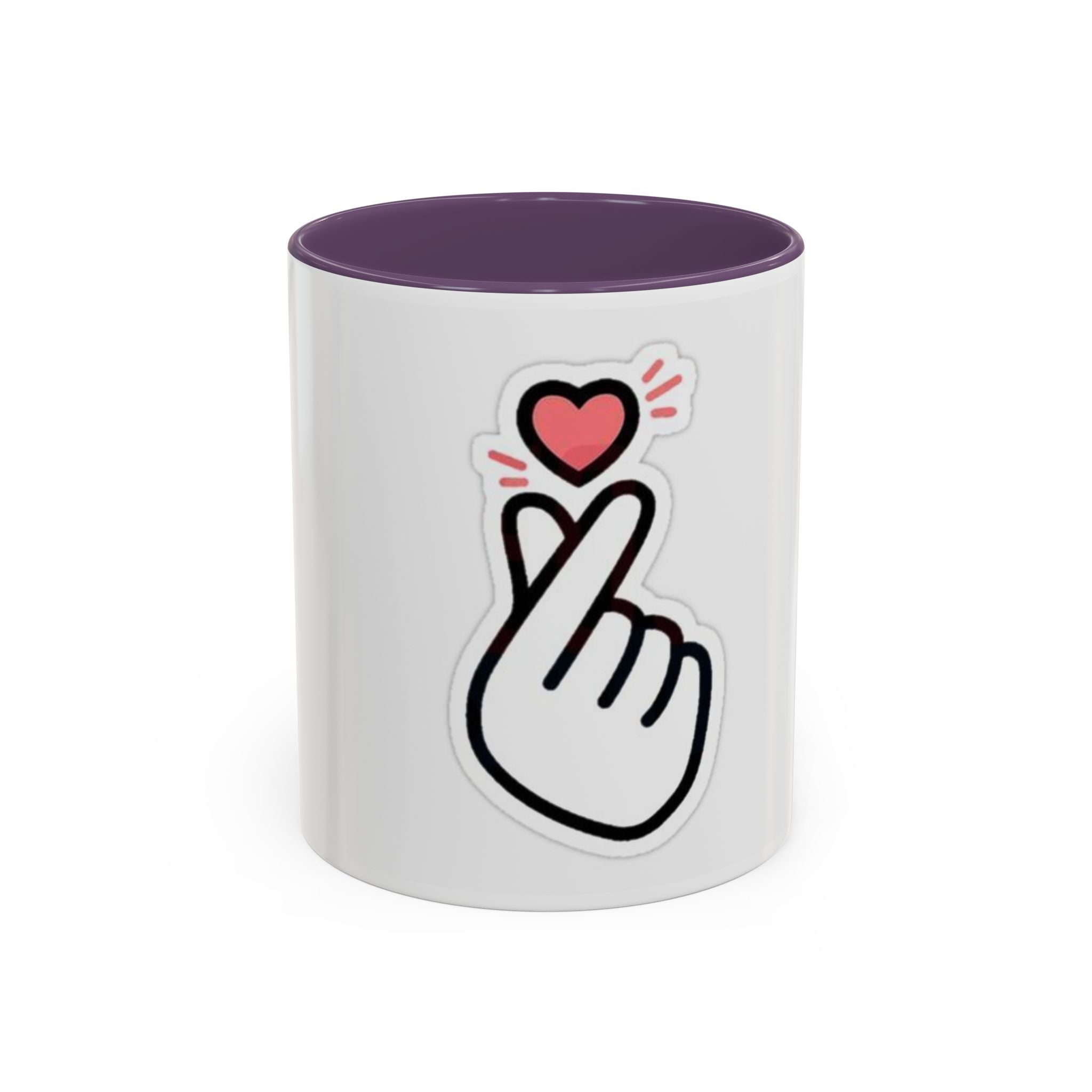 Love Gesture Accent Coffee Mug - Cute 11oz & 15oz Coffee Cup for Gifts