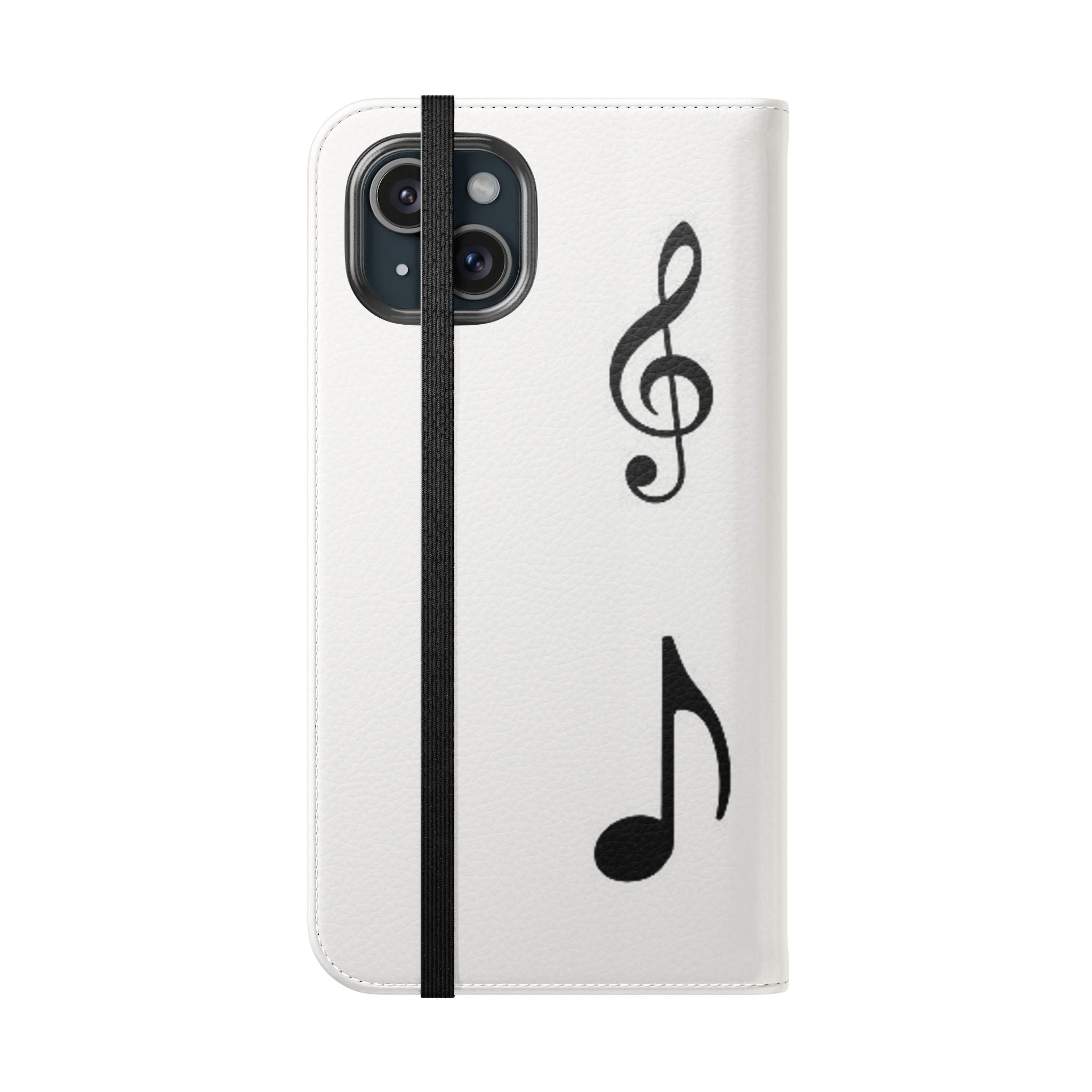Musical Notes Flip Case - Stylish Phone Cover for Music Lovers