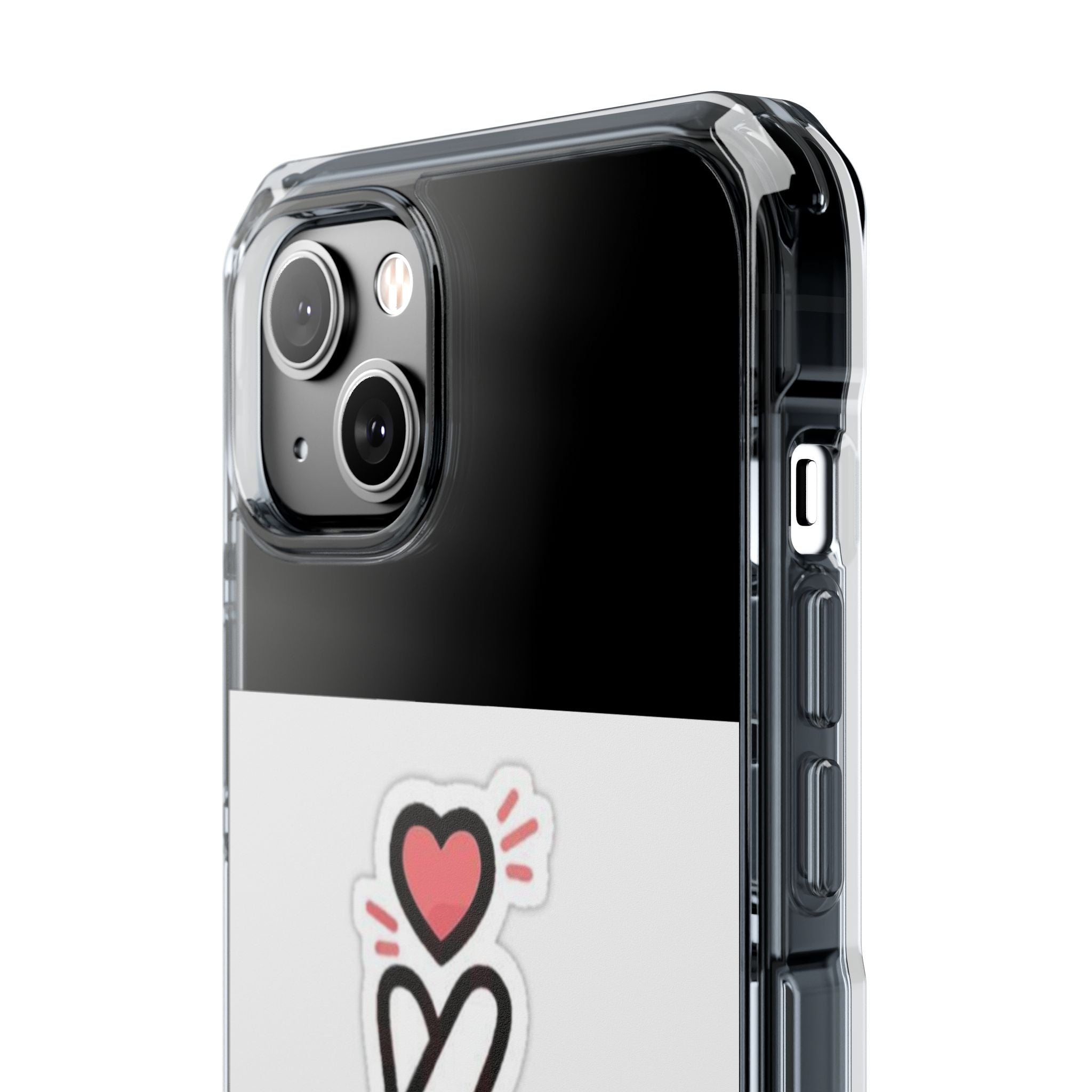 Magnetic Clear Phone Case - Heart Gesture Design