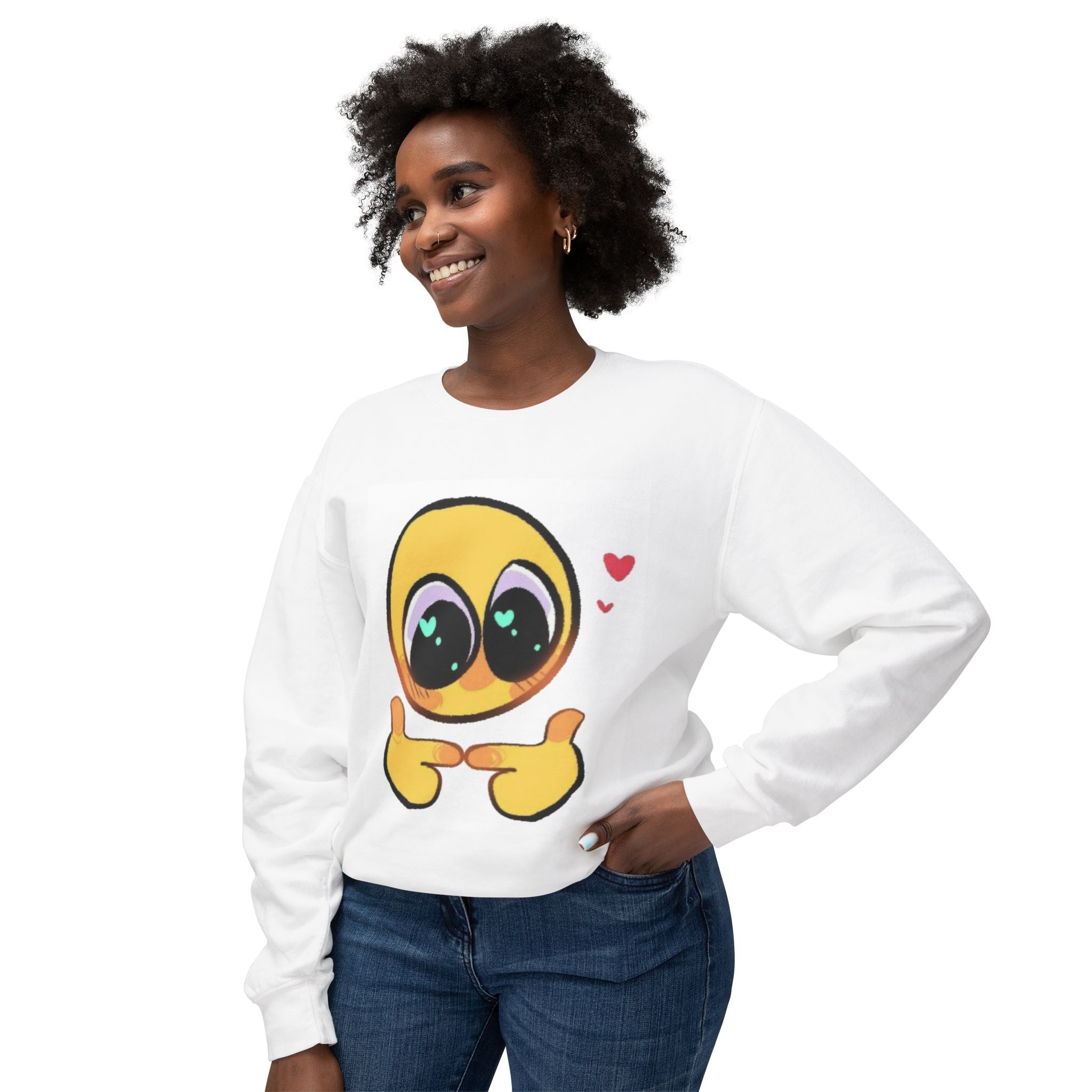 Cute Emoji Unisex Crewneck Sweatshirt - Perfect for Casual Wear and Gifts