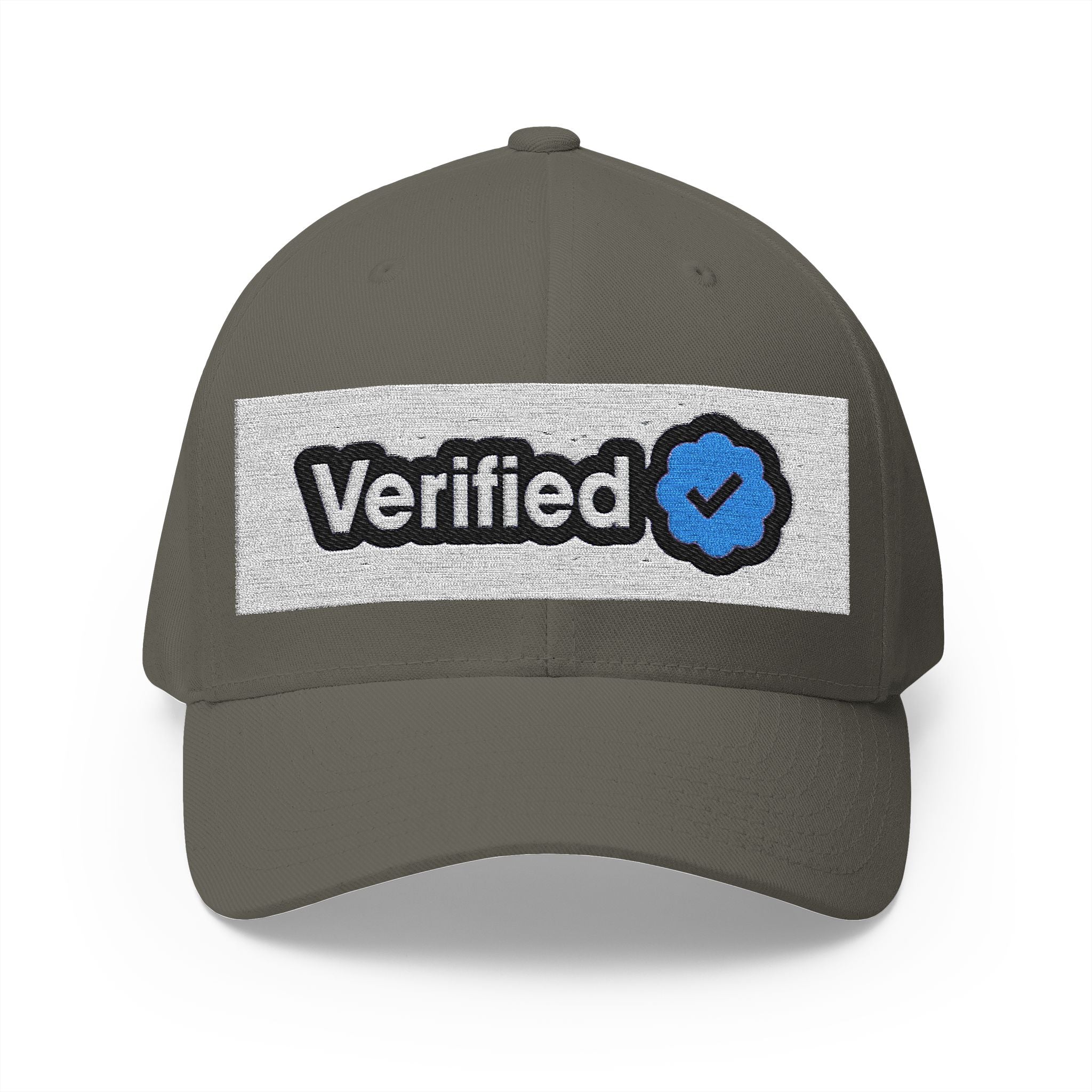 Verified Embroidered Cap - Stylish Closed-Back Hat for Casual Wear
