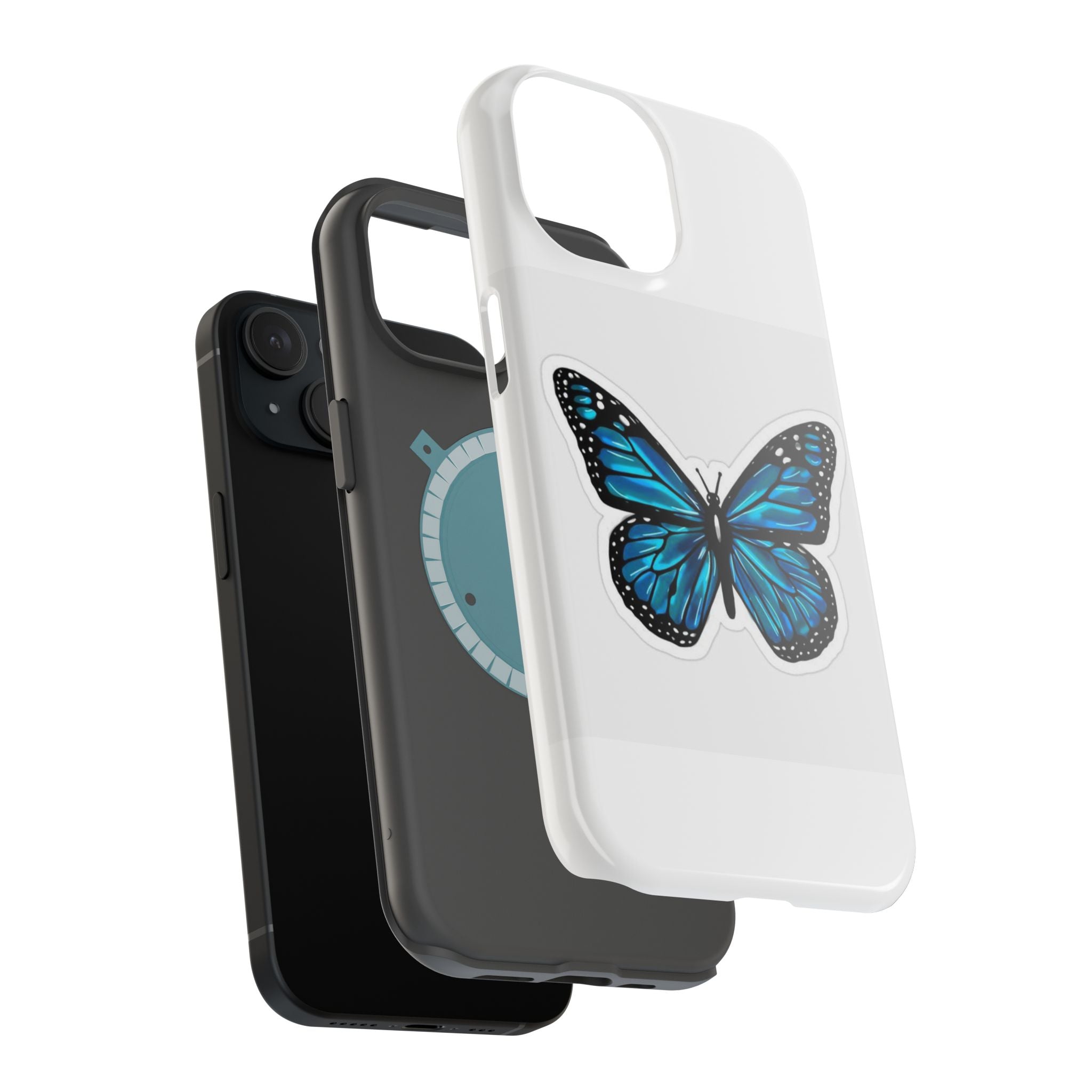 Blue Butterfly Magnetic Tough Case - Stylish Protection for Phone Lovers