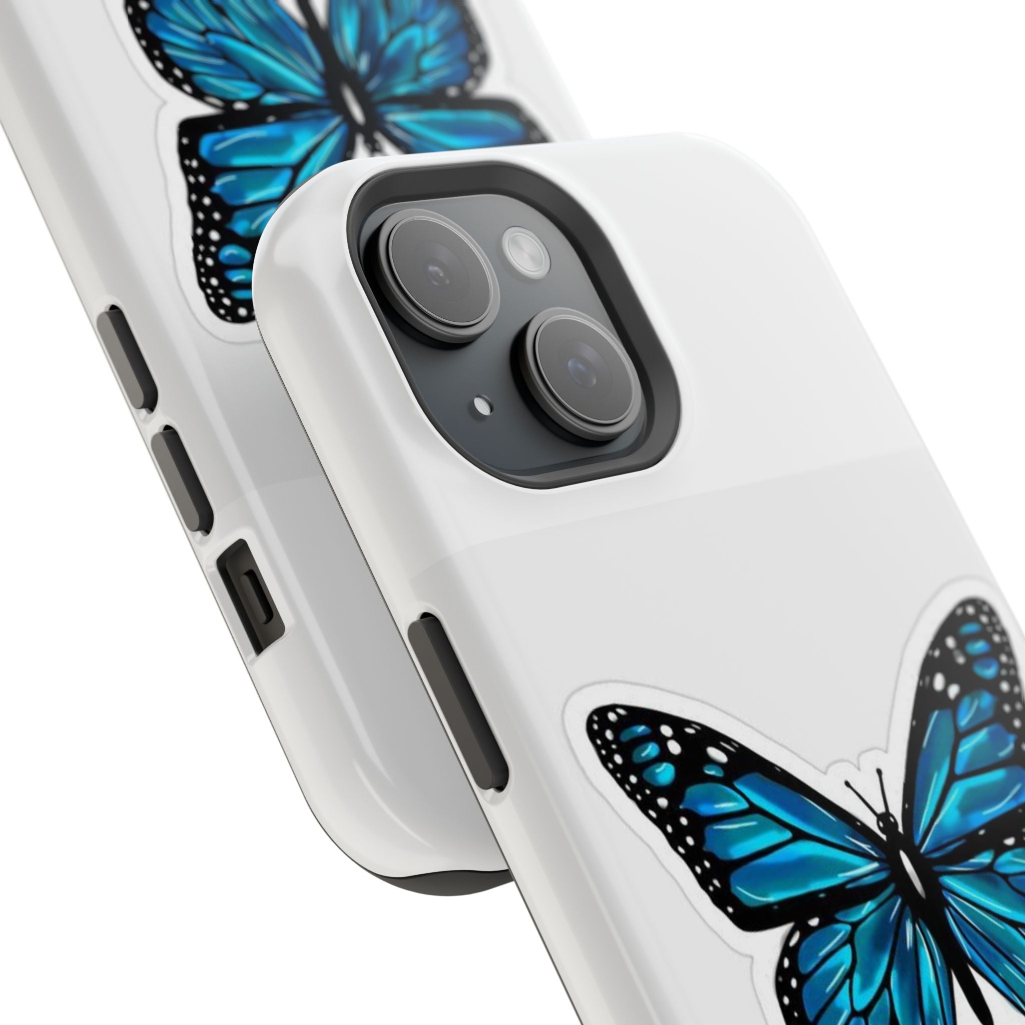 Blue Butterfly Magnetic Tough Case - Stylish Protection for Phone Lovers