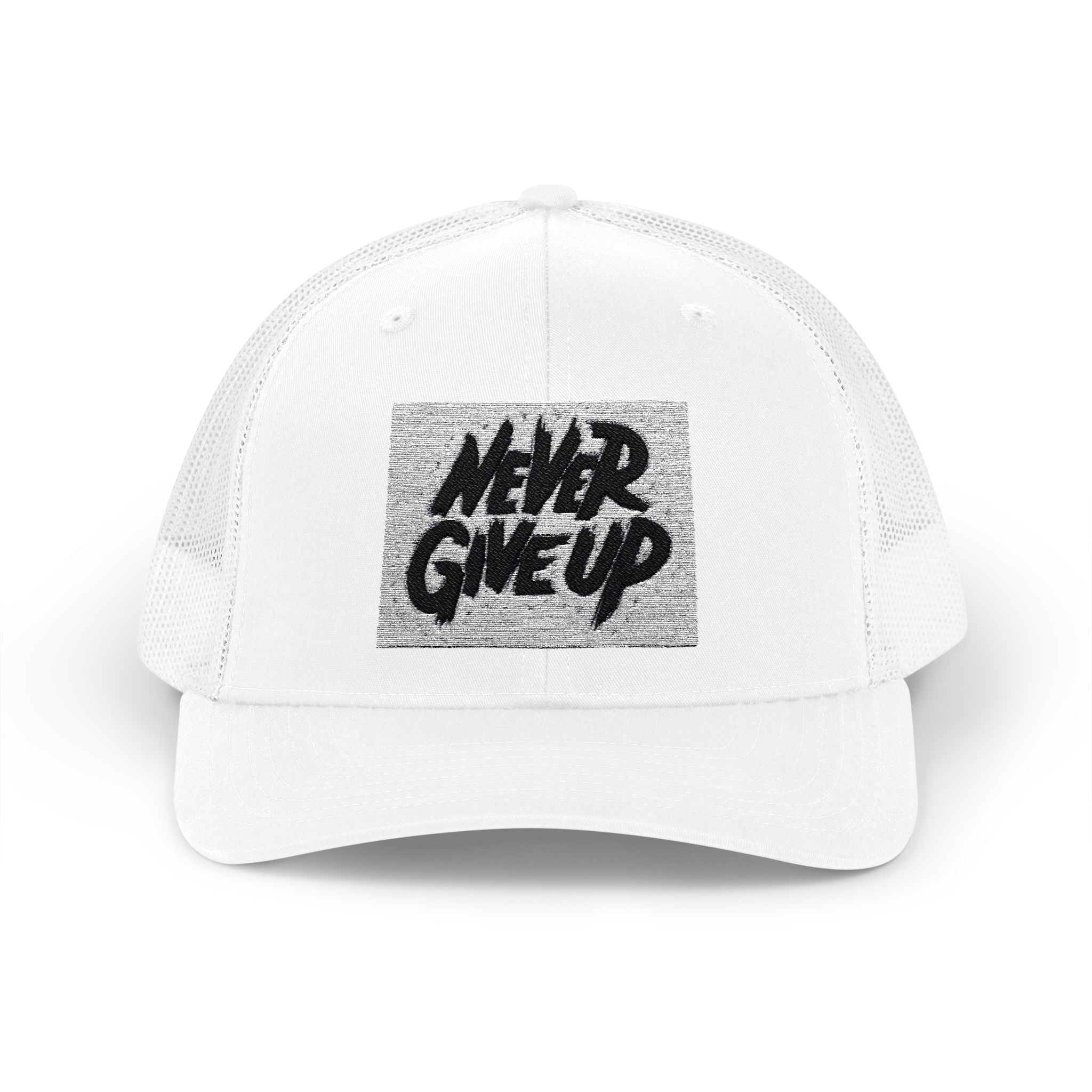 Never Give Up Snapback Trucker Cap - Motivational Hat for Everyday Inspiration