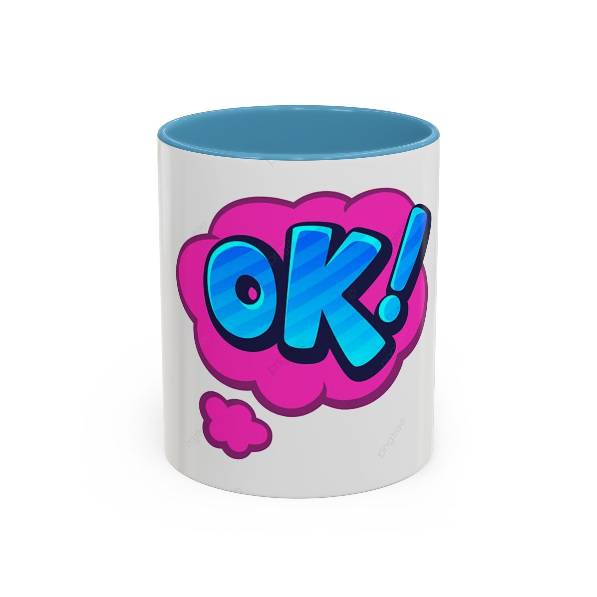Colorful OK! Accent Coffee Mug - Fun and Inspirational Drinkware