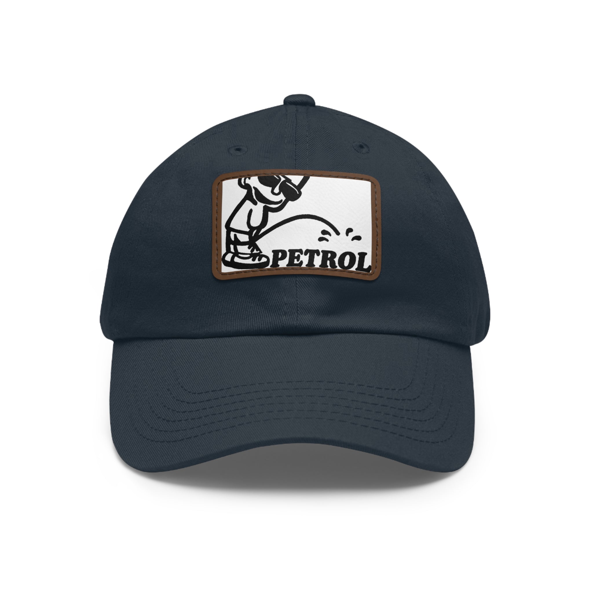 Fun Petrol Dad Hat with Leather Patch - Casual Style for Car Lovers