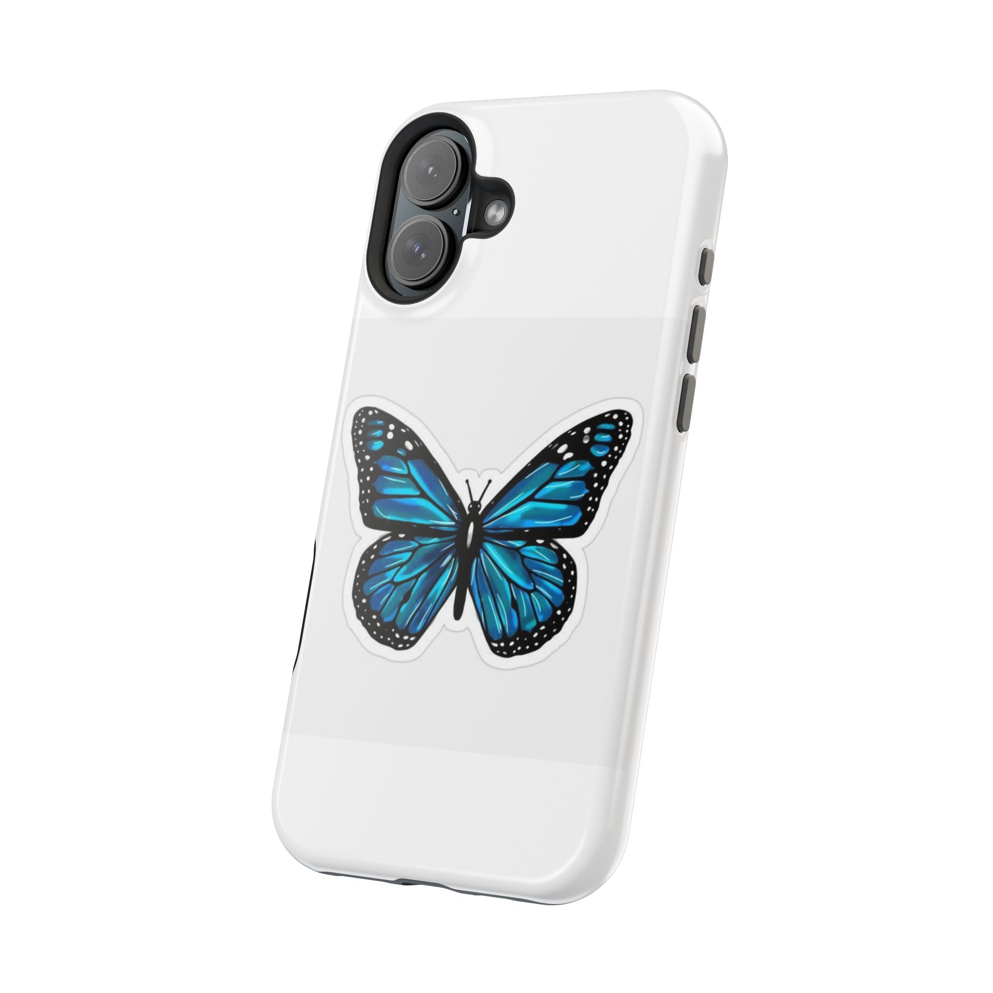 Blue Butterfly Magnetic Tough Case - Stylish Protection for Phone Lovers