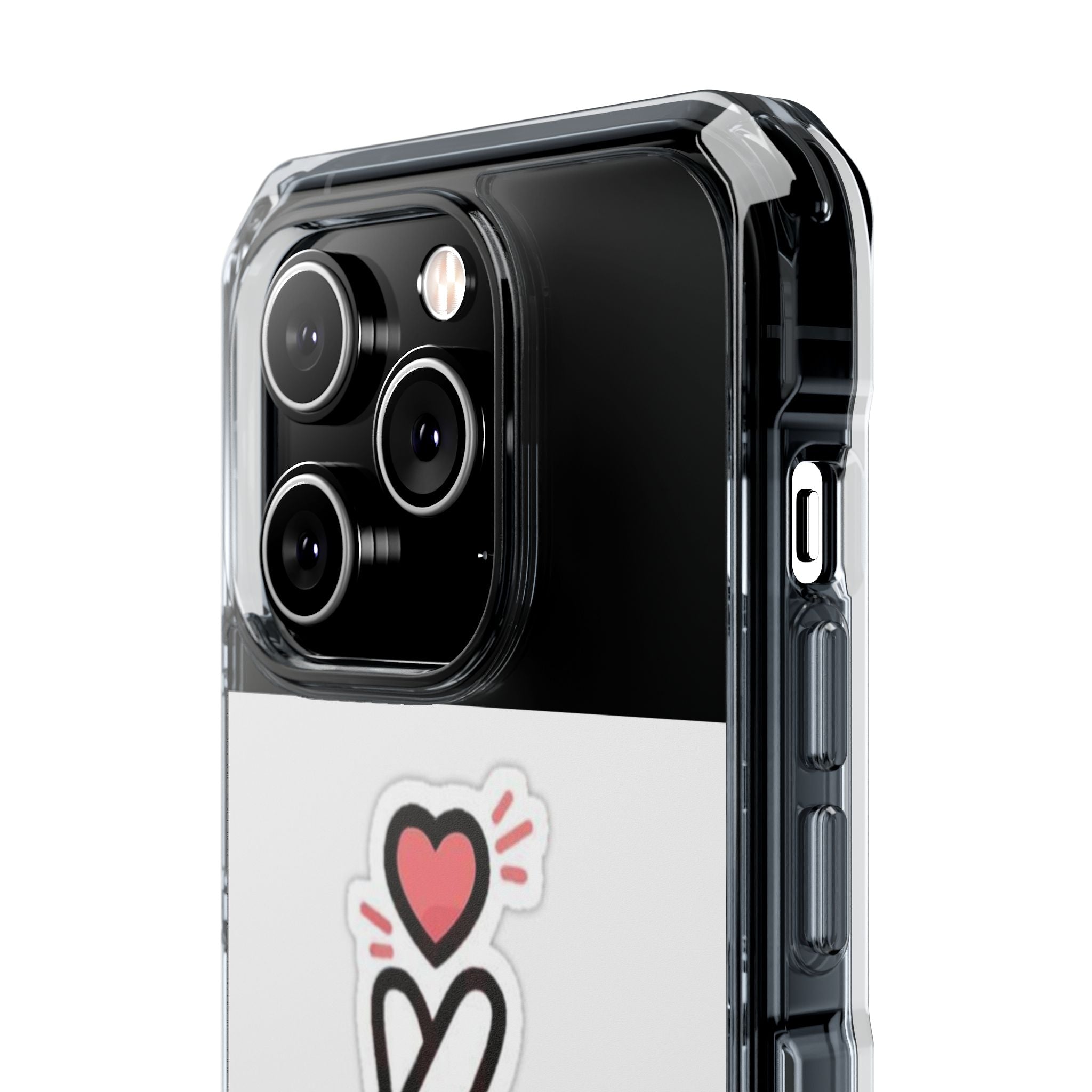 Magnetic Clear Phone Case - Heart Gesture Design