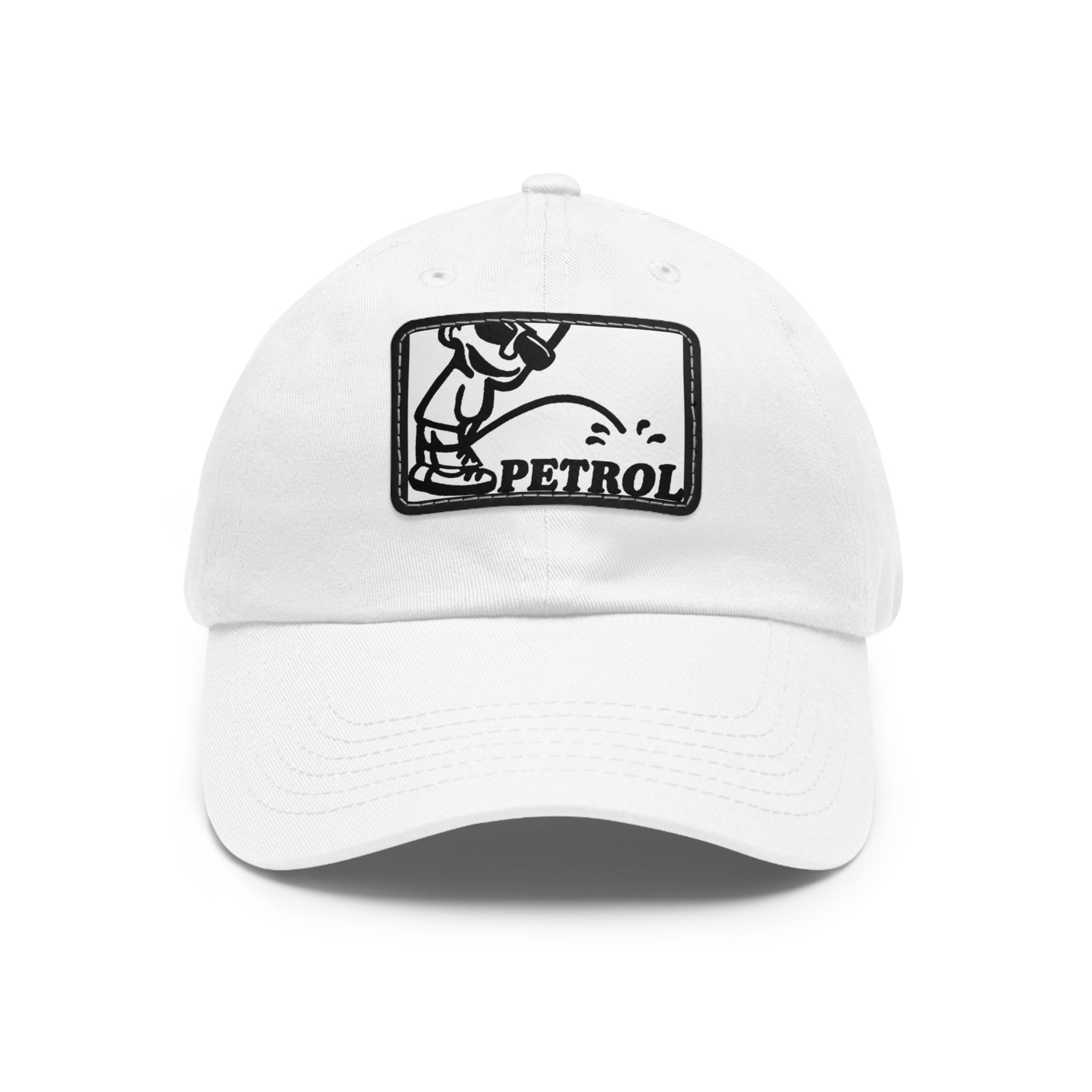 Fun Petrol Dad Hat with Leather Patch - Casual Style for Car Lovers