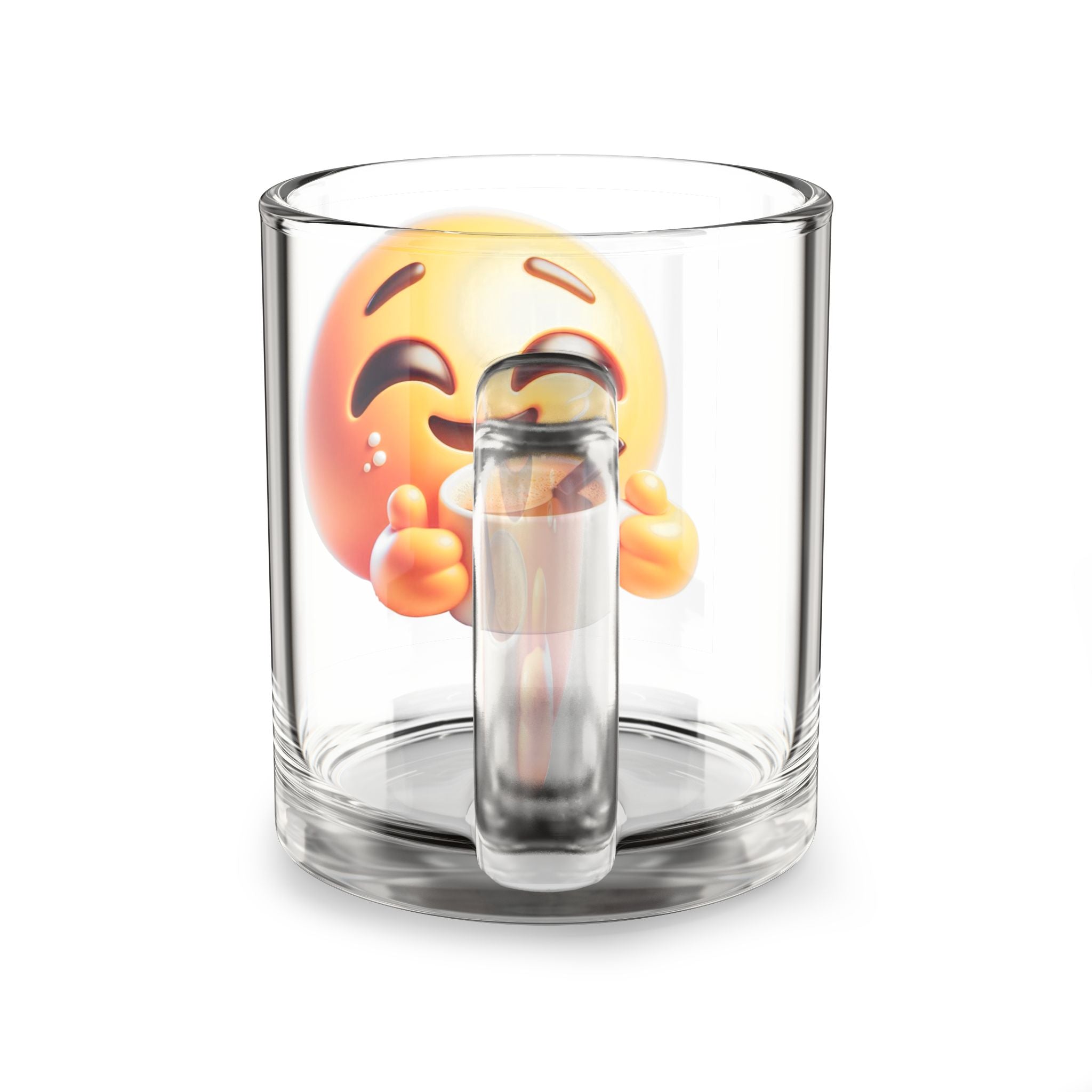Cute Emoji Glass Mug - 10oz - Perfect for Coffee Lovers and Gifts