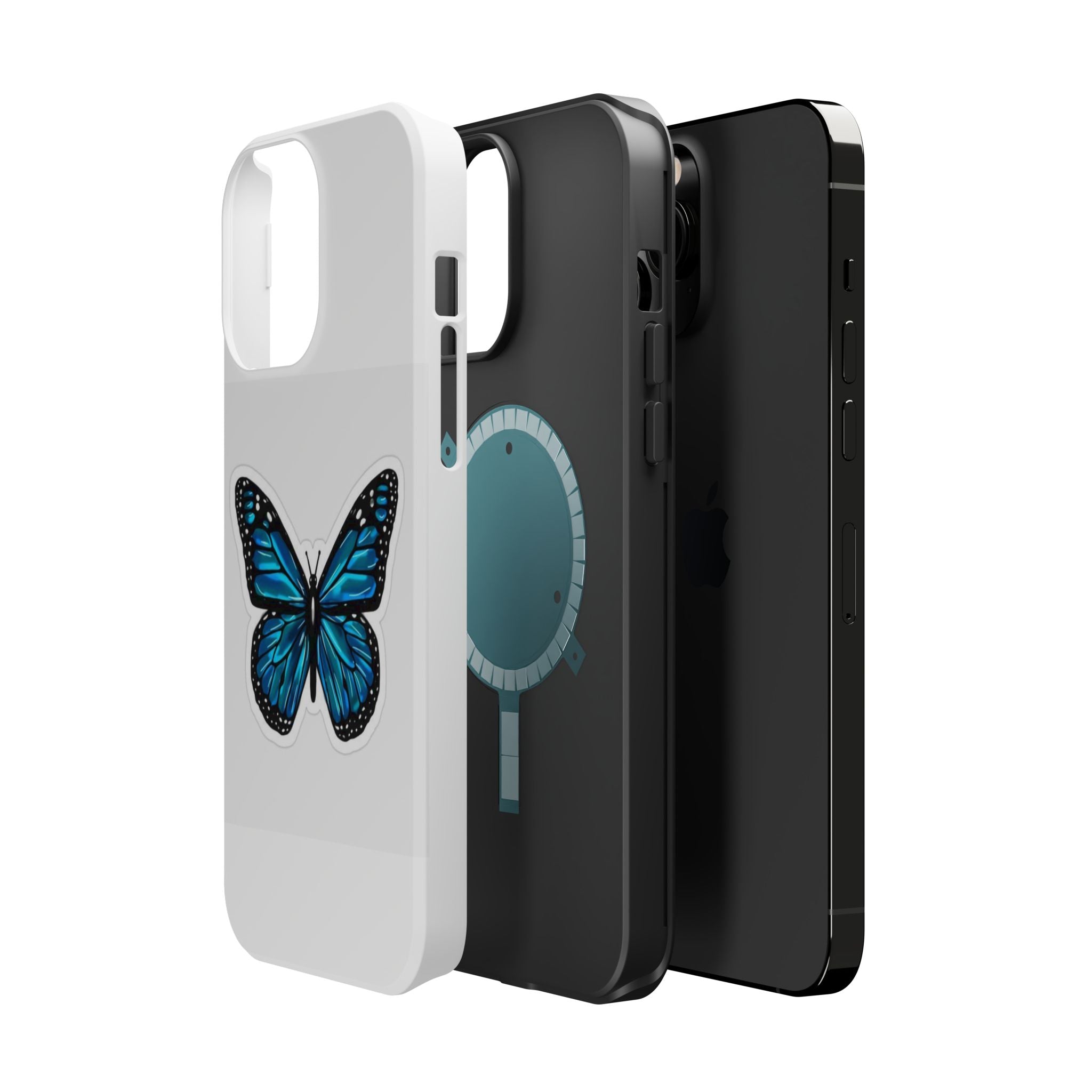 Blue Butterfly Magnetic Tough Case - Stylish Protection for Phone Lovers