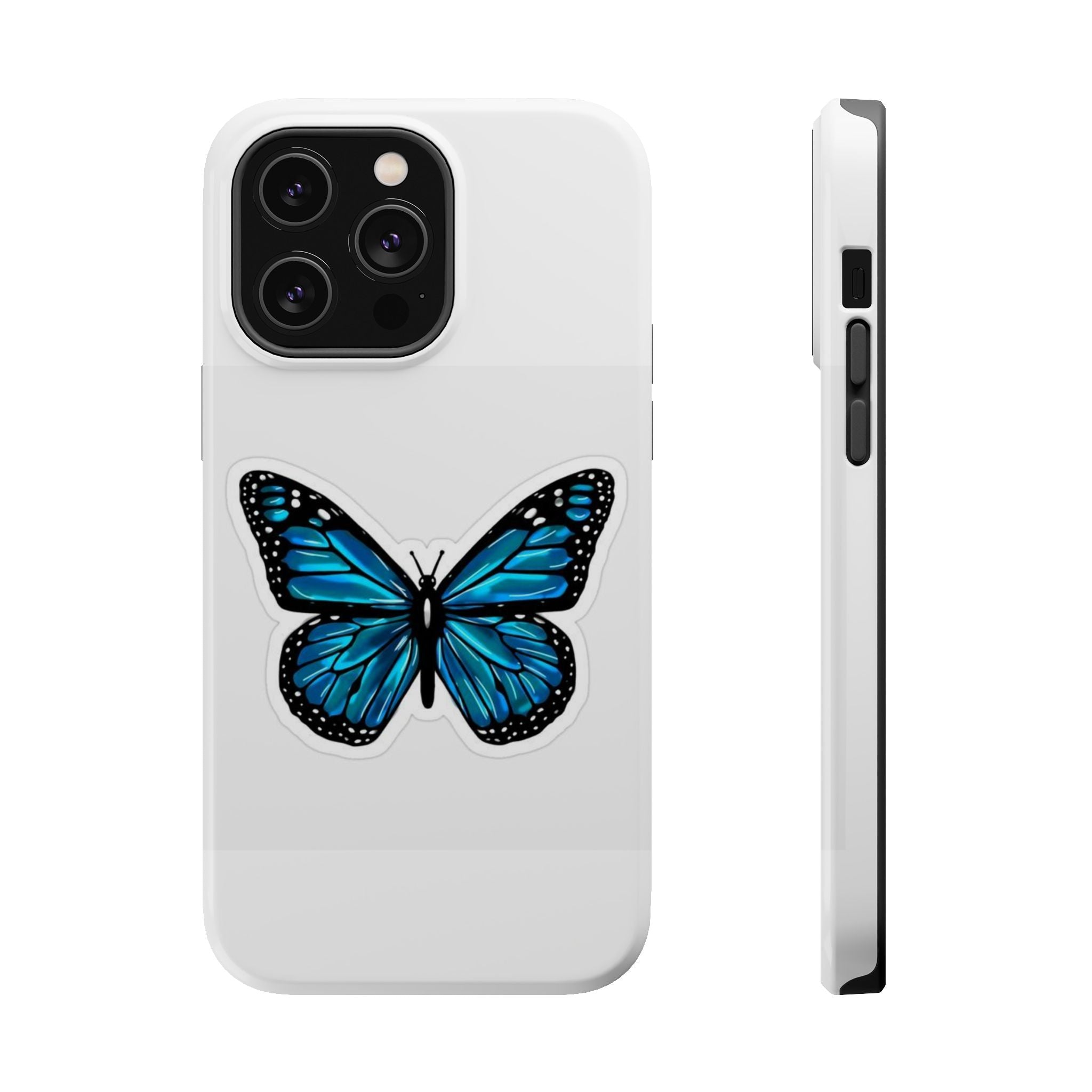 Blue Butterfly Magnetic Tough Case - Stylish Protection for Phone Lovers