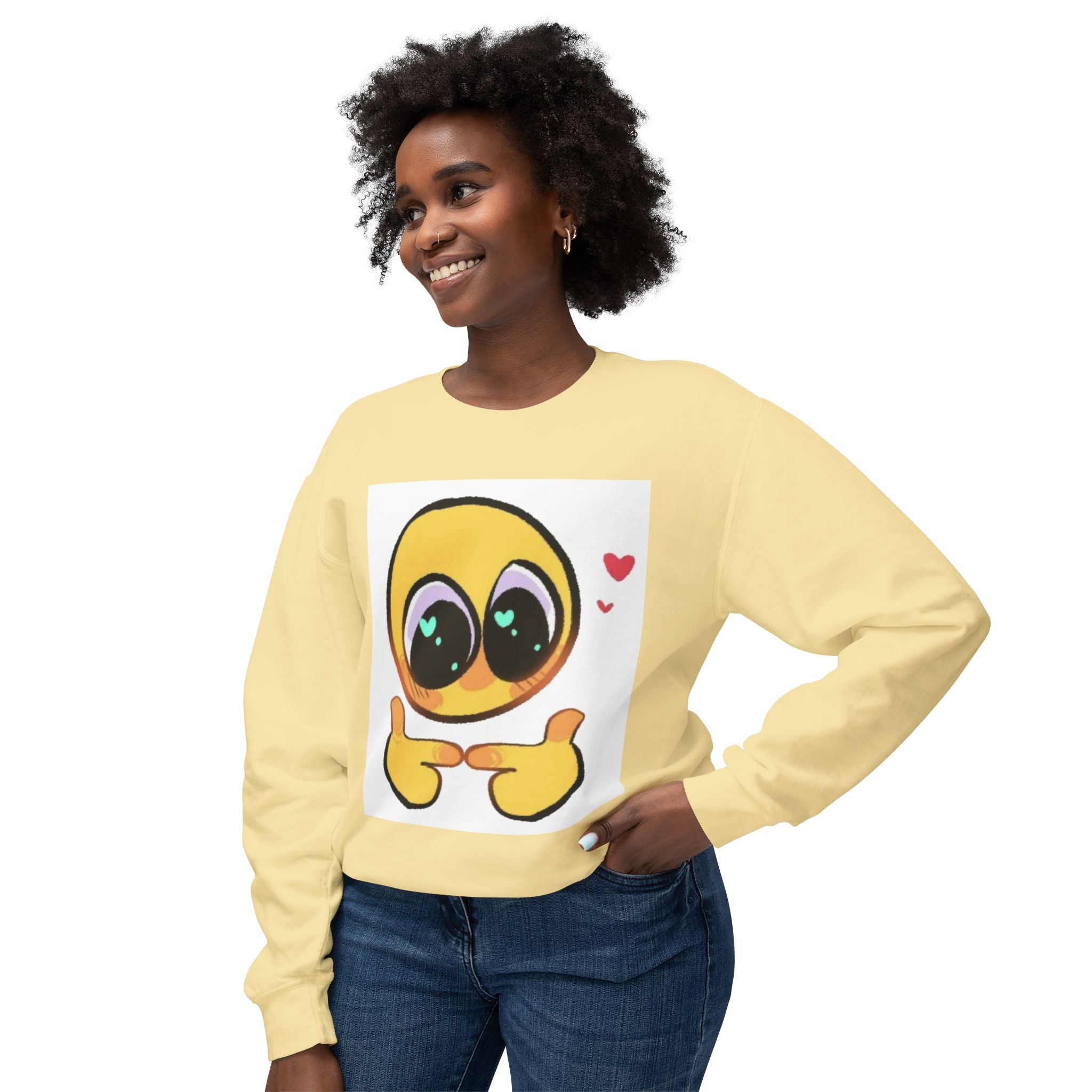 Cute Emoji Unisex Crewneck Sweatshirt - Perfect for Casual Wear and Gifts