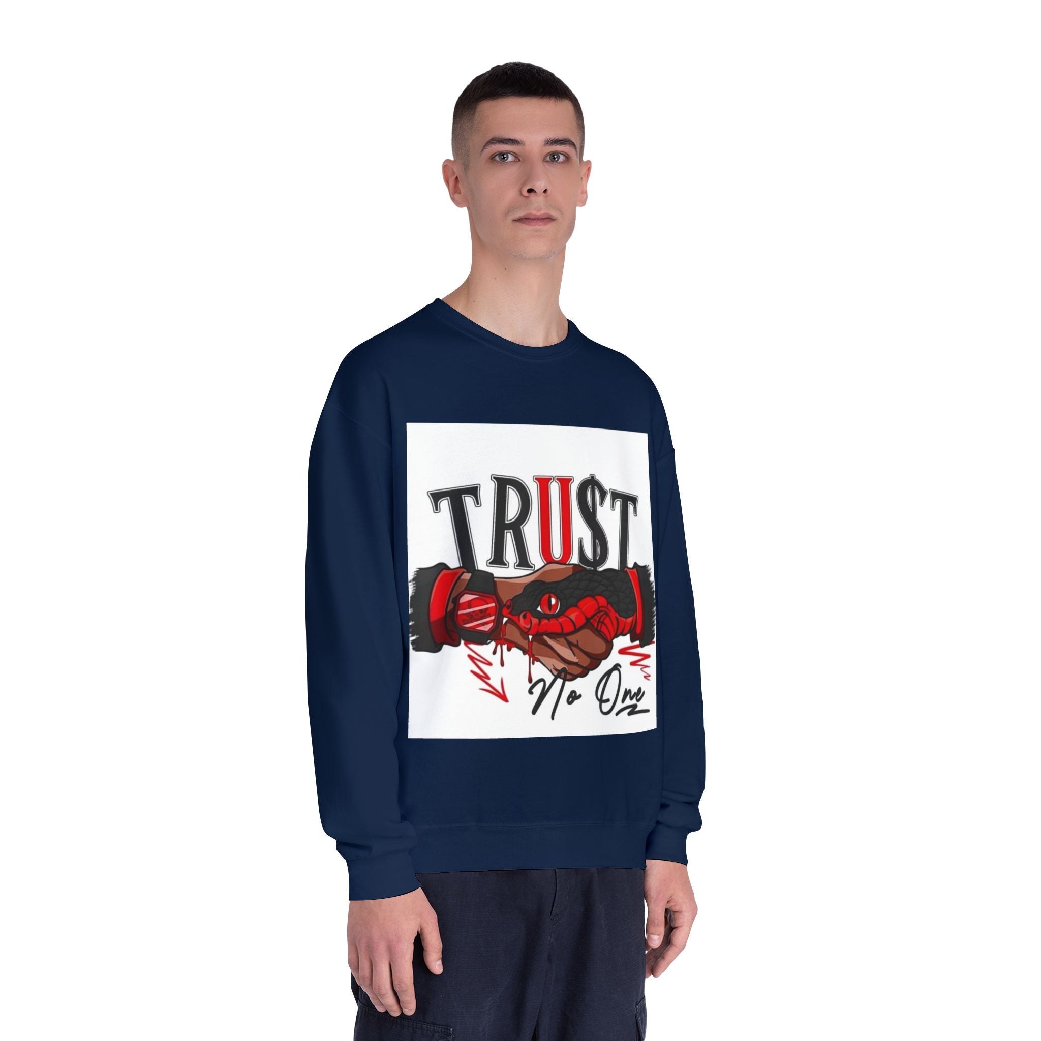 Trust No One Crewneck Sweatshirt - Unisex Graphic Pullover