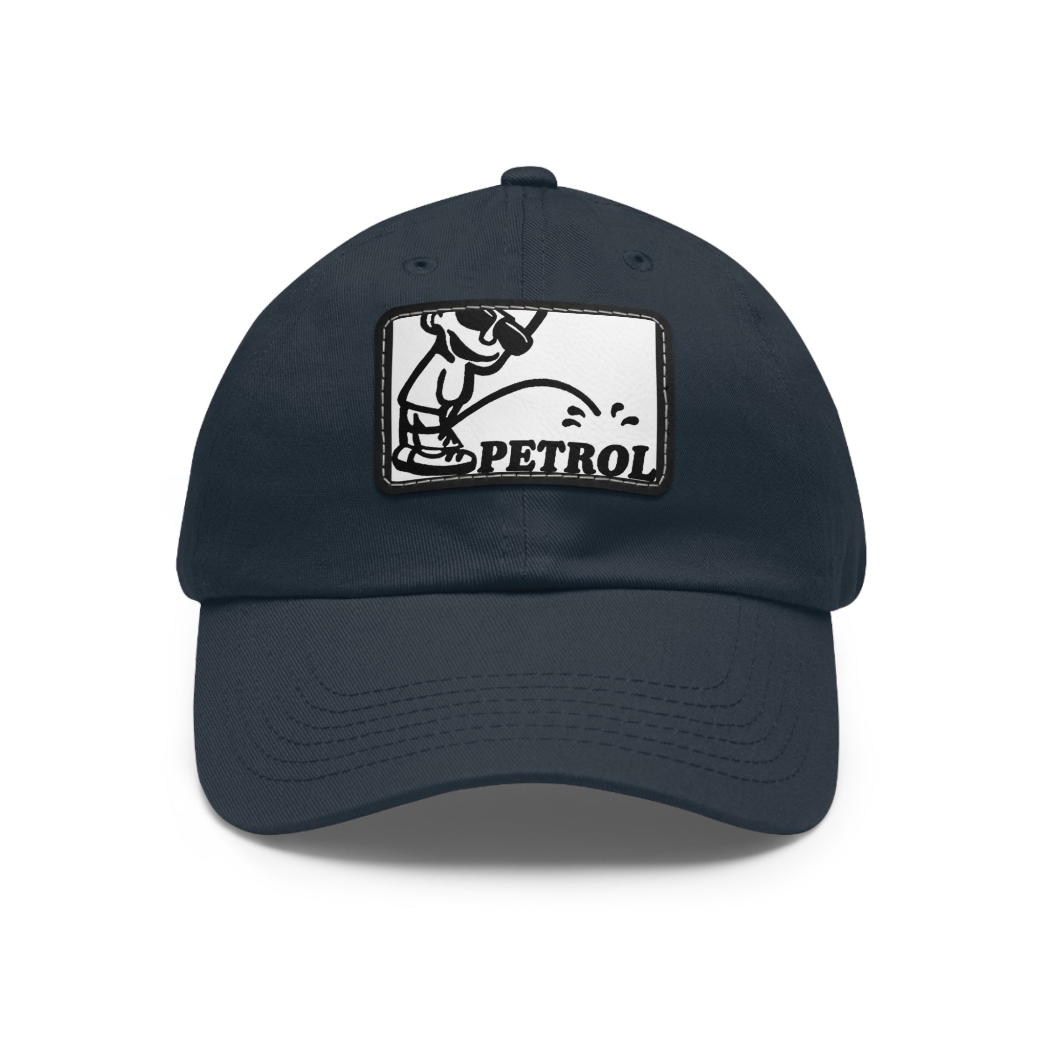 Fun Petrol Dad Hat with Leather Patch - Casual Style for Car Lovers