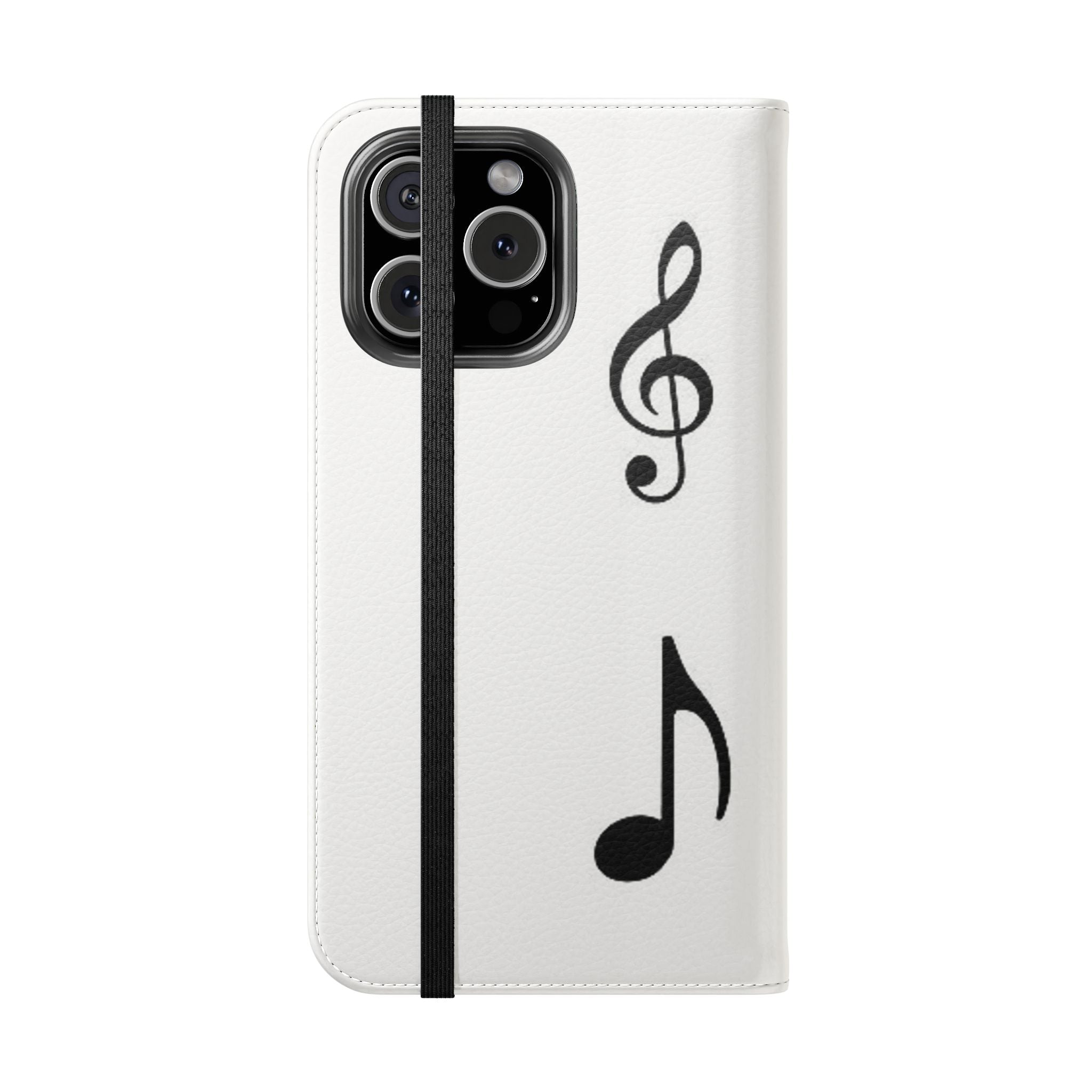 Musical Notes Flip Case - Stylish Phone Cover for Music Lovers