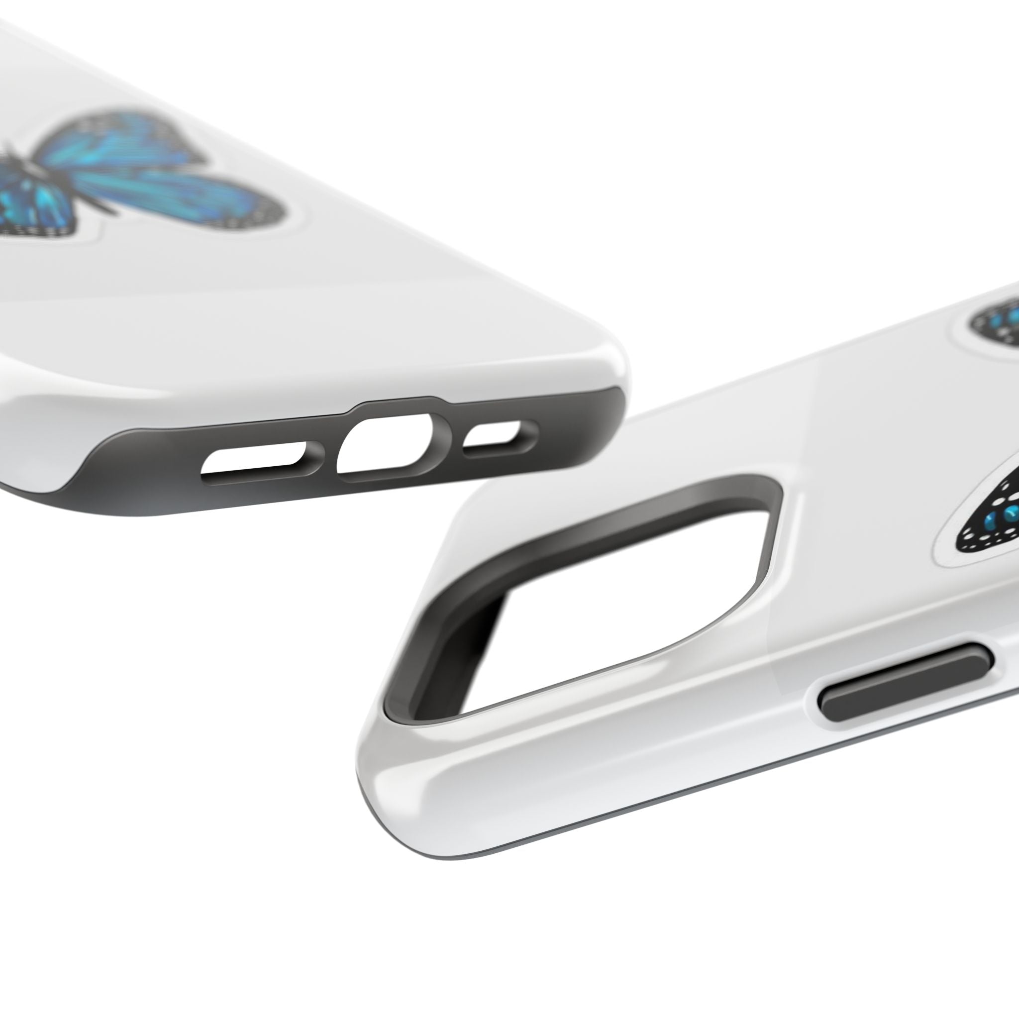 Blue Butterfly Magnetic Tough Case - Stylish Protection for Phone Lovers