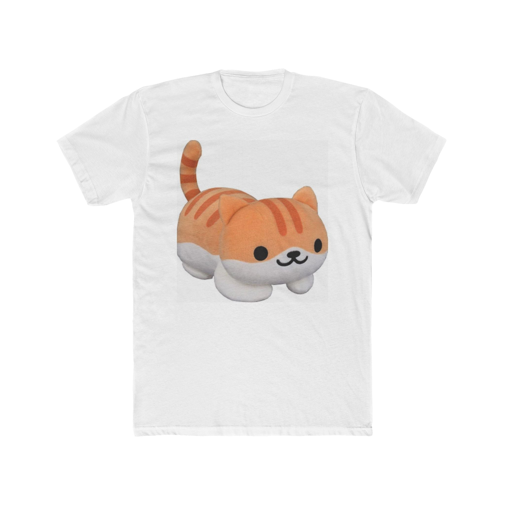 Cute Cat Plush Unisex Cotton Crew Tee
