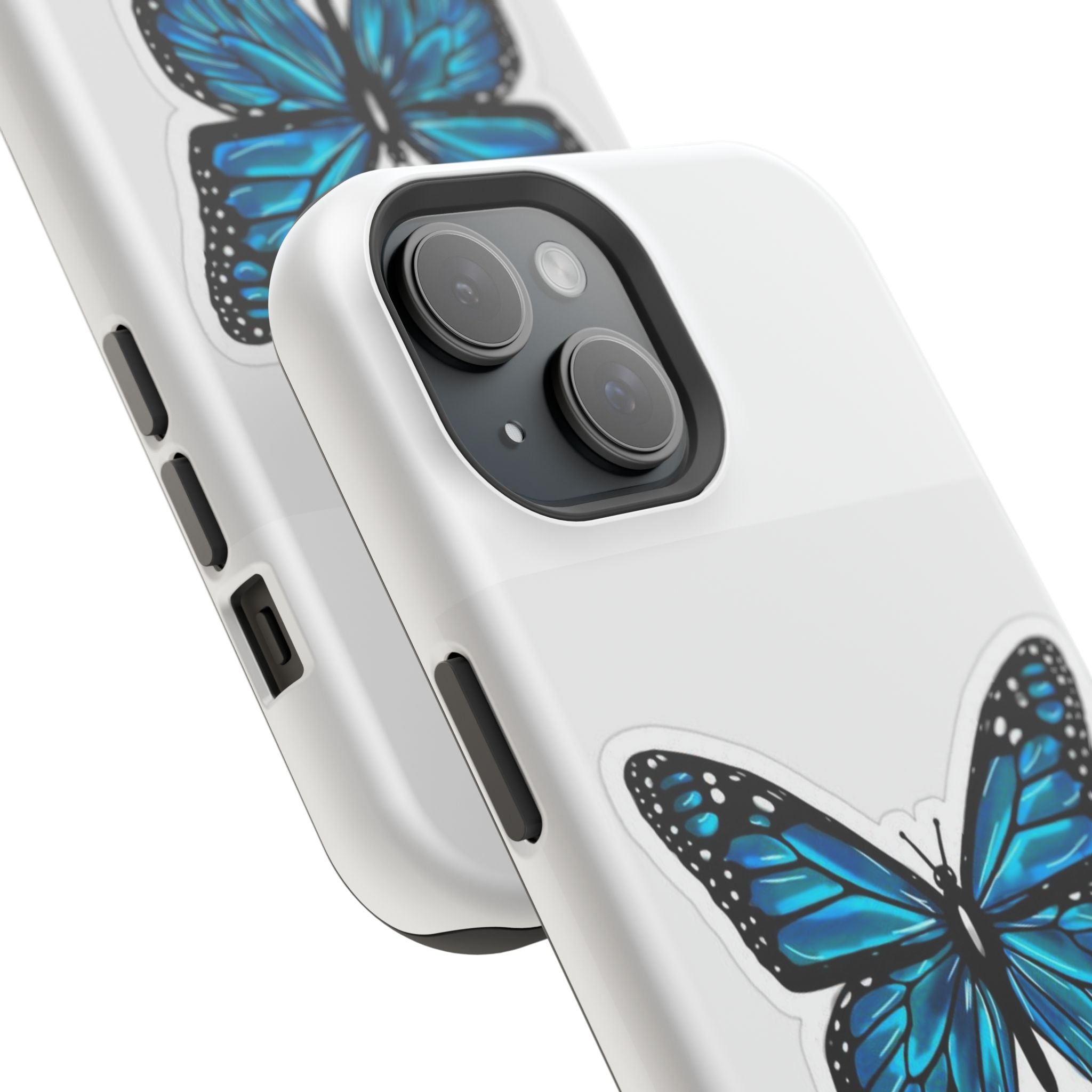 Blue Butterfly Magnetic Tough Case - Stylish Protection for Phone Lovers