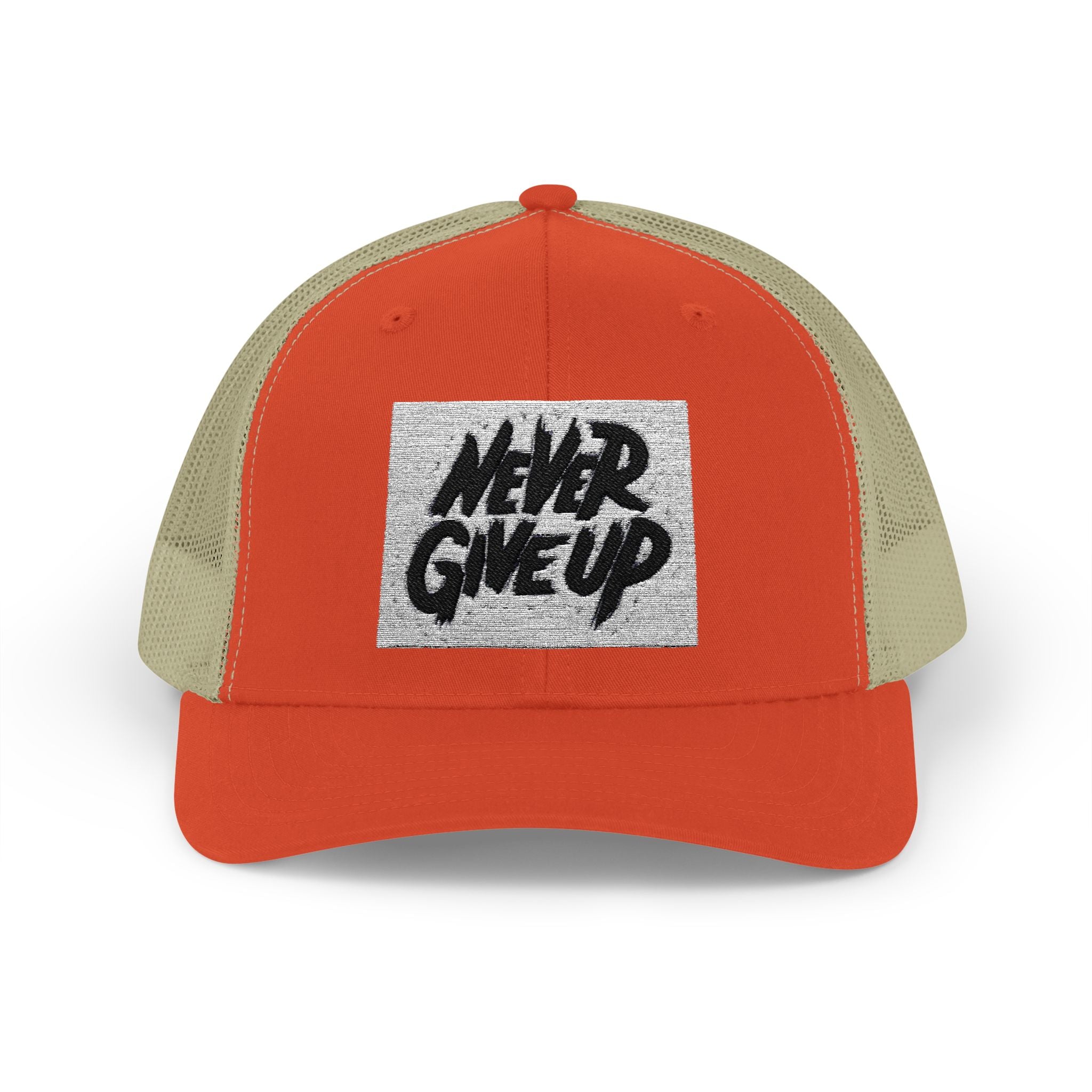 Never Give Up Snapback Trucker Cap - Motivational Hat for Everyday Inspiration