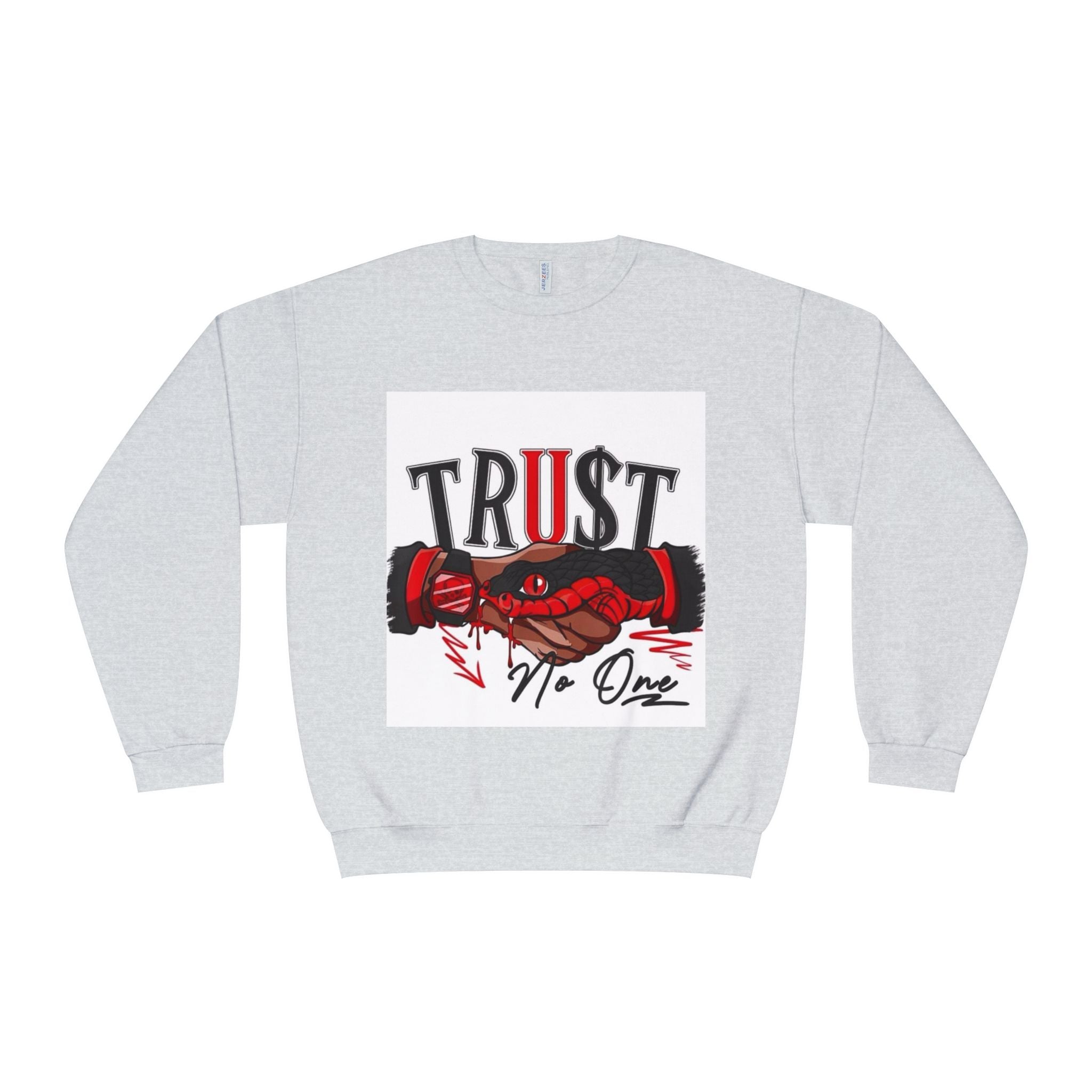 Trust No One Crewneck Sweatshirt - Unisex Graphic Pullover