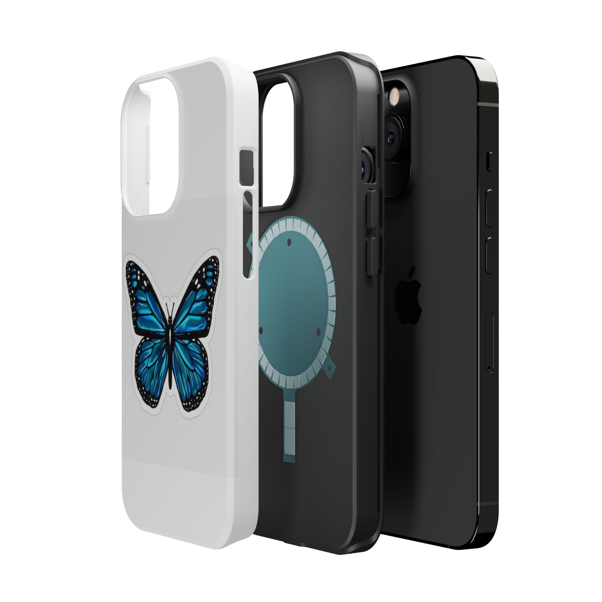 Blue Butterfly Magnetic Tough Case - Stylish Protection for Phone Lovers