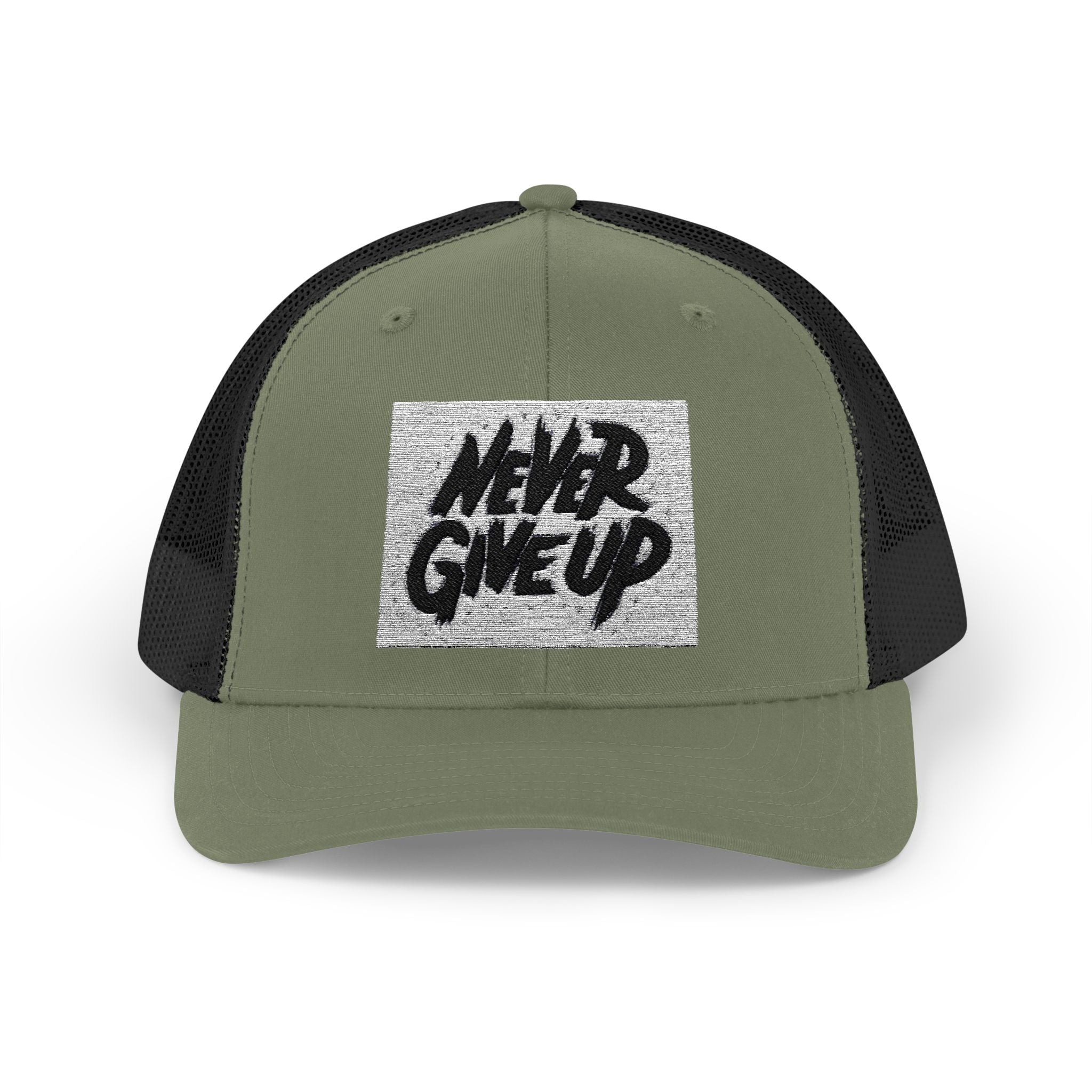 Never Give Up Snapback Trucker Cap - Motivational Hat for Everyday Inspiration