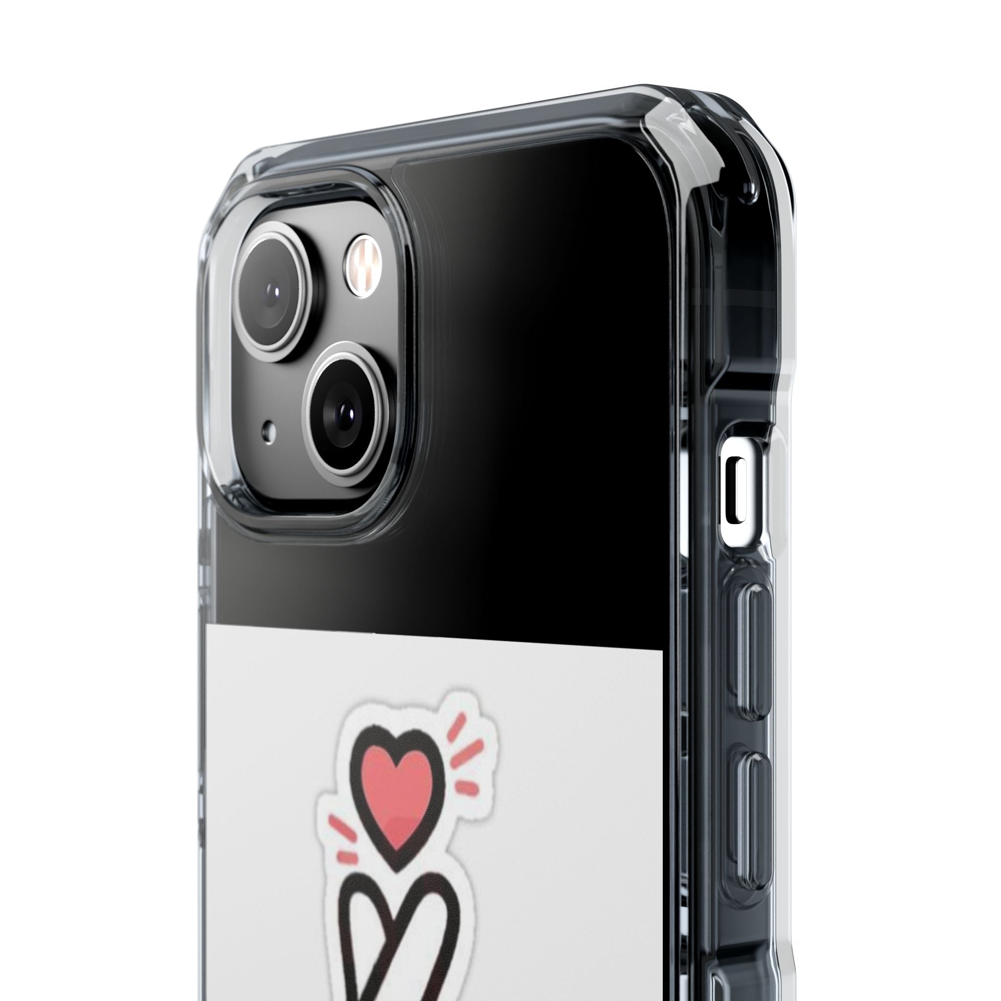 Magnetic Clear Phone Case - Heart Gesture Design